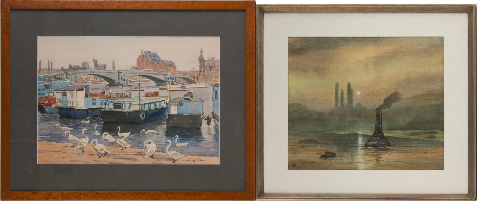 Keith Burtonshaw, England 1930-2008, Battersea From The River, Watercolor (1 of 11)