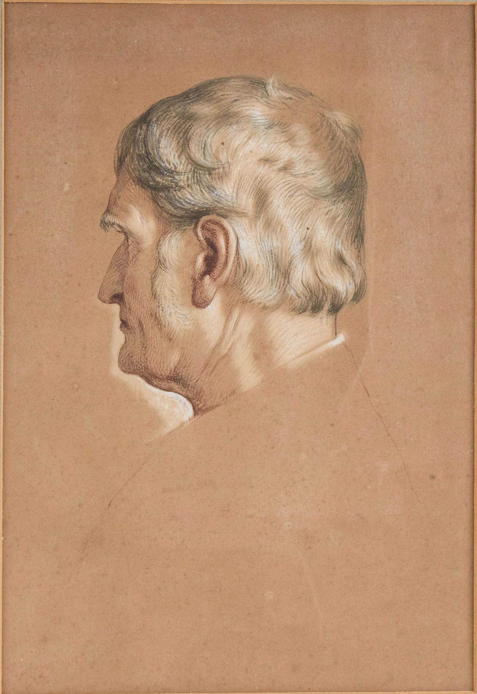 Charles West Cope, 1811-1890, Portrait of a Man, Mixed Media on Paper (1 of 6)