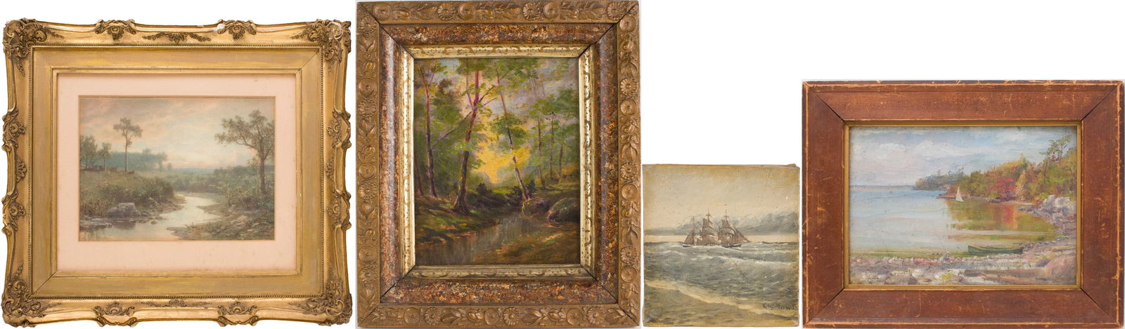 John Ford Sargent, Forest Scene, Oil on Board (1 of 15)