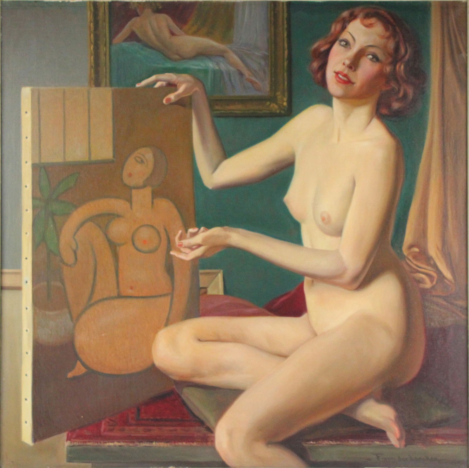 Frank von der Lancken, American 1872-1950, C'est Moi, Oils on Canvas (1 of 7)