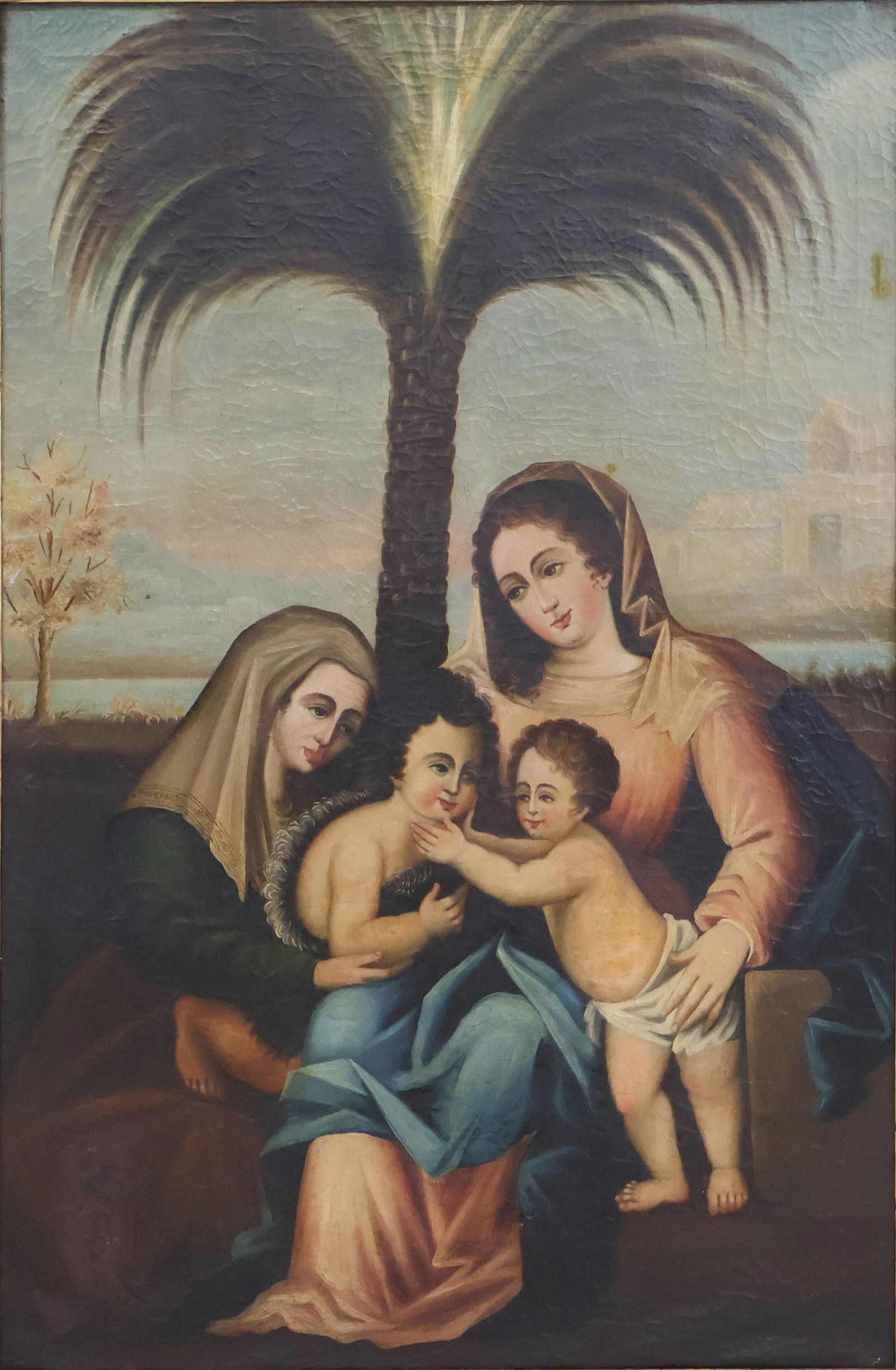 Mary, Jesus, John the Baptist, and Elizabeth, Oil on Canvas (1 of 20)