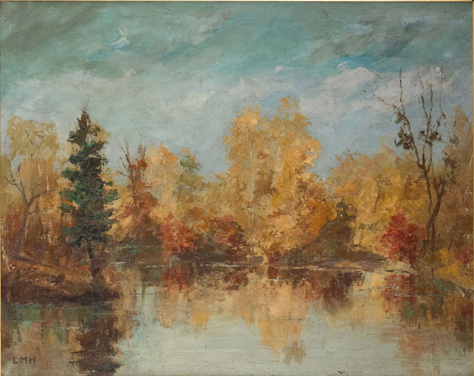 Letitia Marion Hamilton, 1878-1964, Autumnal Lakescape, Oil on Canvas (1 of 9)