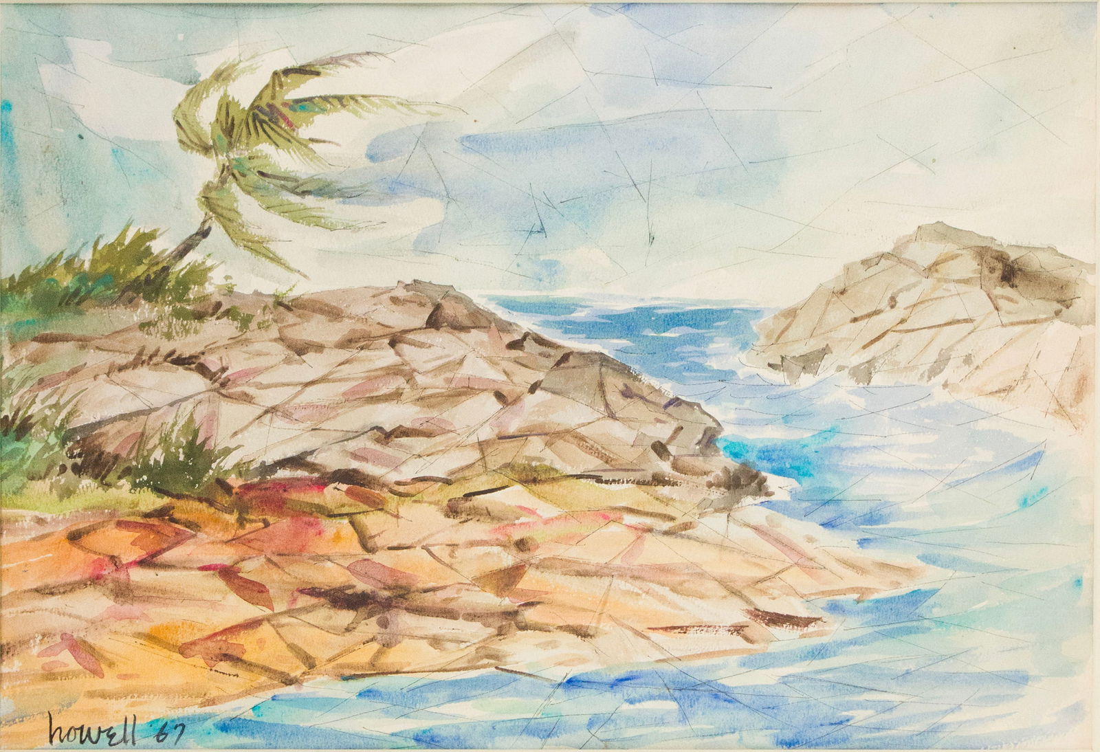 Claude Flynn Howell, American 1915-1997, Lucayan Beach, Watercolor on Paper (1 of 7)