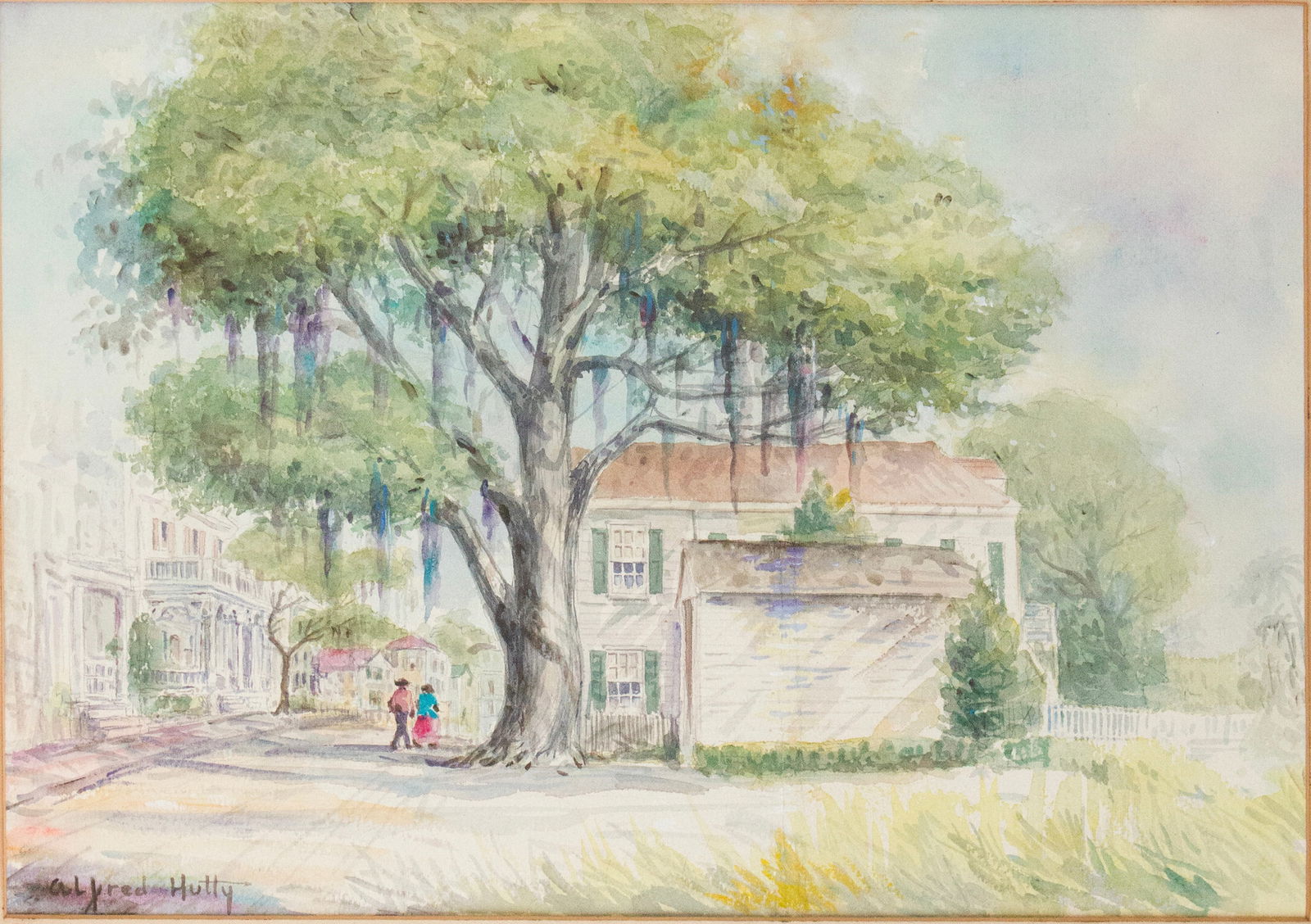 Alfred Heber Hutty, 1877-1954, Charleston Streetscape, Watercolor on Paper (1 of 6)