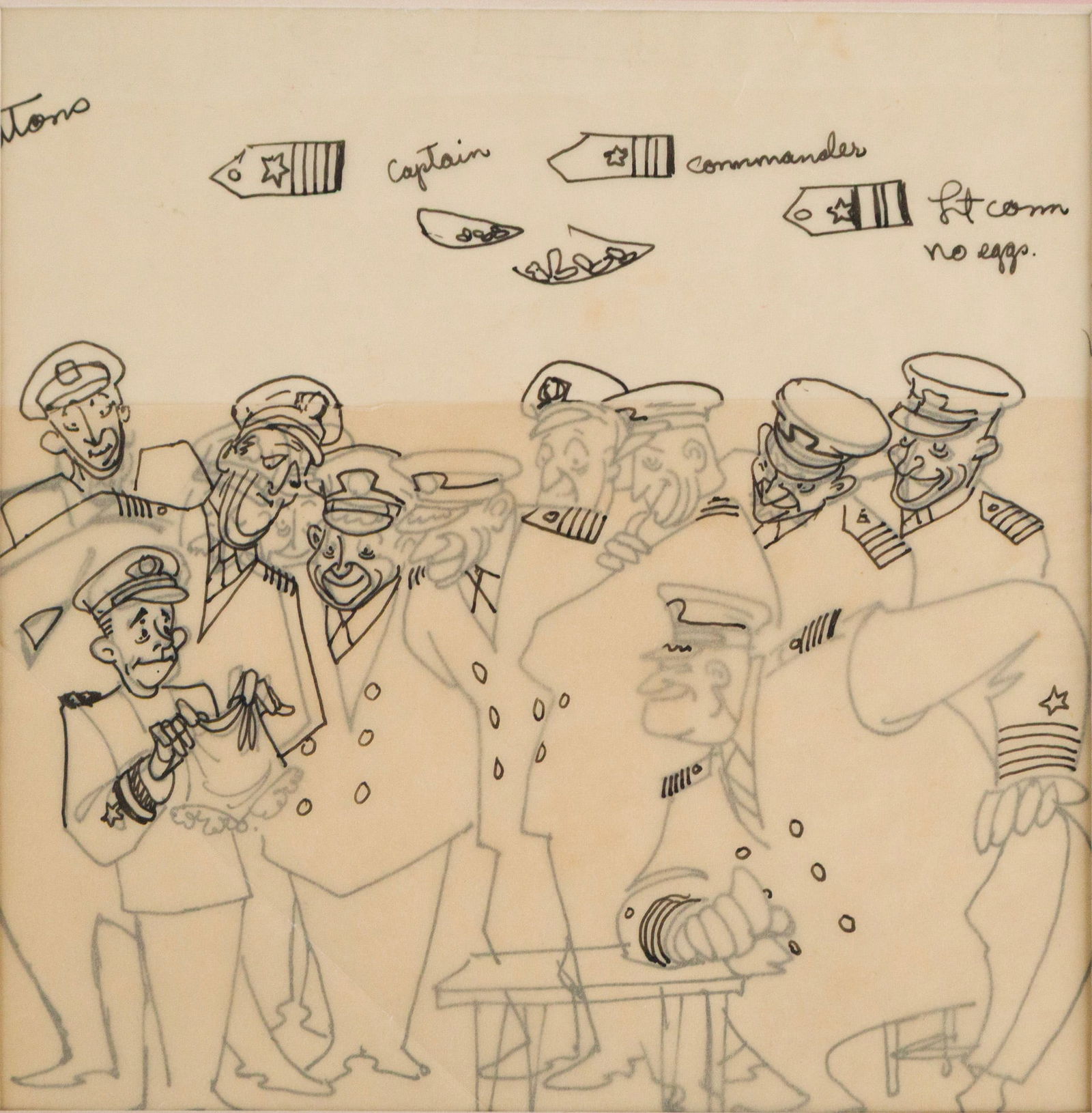 Frank Kelly Freas, American 1922-2005, The Skipper's Pink Panties, Pen and Ink Study (1 of 6)