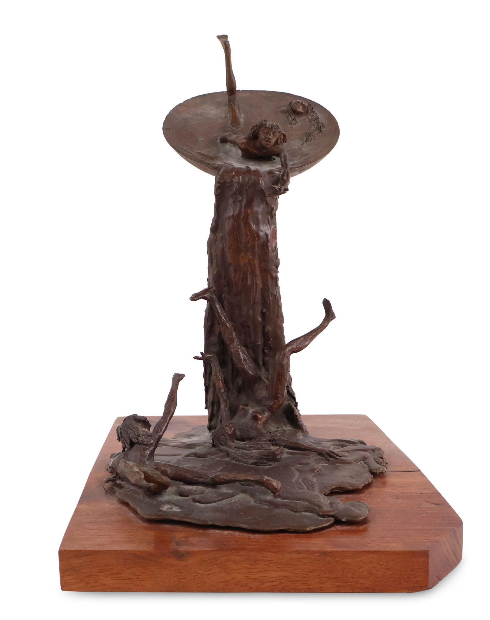 After Harriet Whitney Frismuth, Waterfall, Cast Bronze Sculpture: After Harriet Whitney Frismuth Waterfall Cast Bronze Sculpture Unsigned. Overall: 16 x 11 1/2 x 12 in. (40.6 x 29.2 x 30.5 cm.)