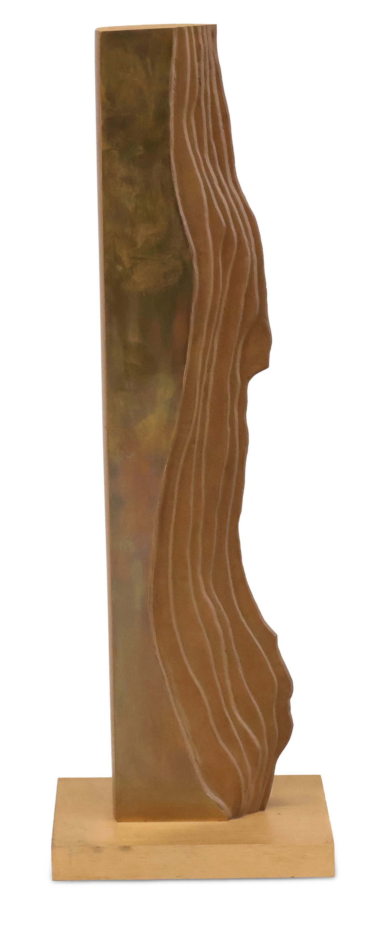 Contemporary "Wood", Striated Bronze Abstract Sculpture (1 of 9)