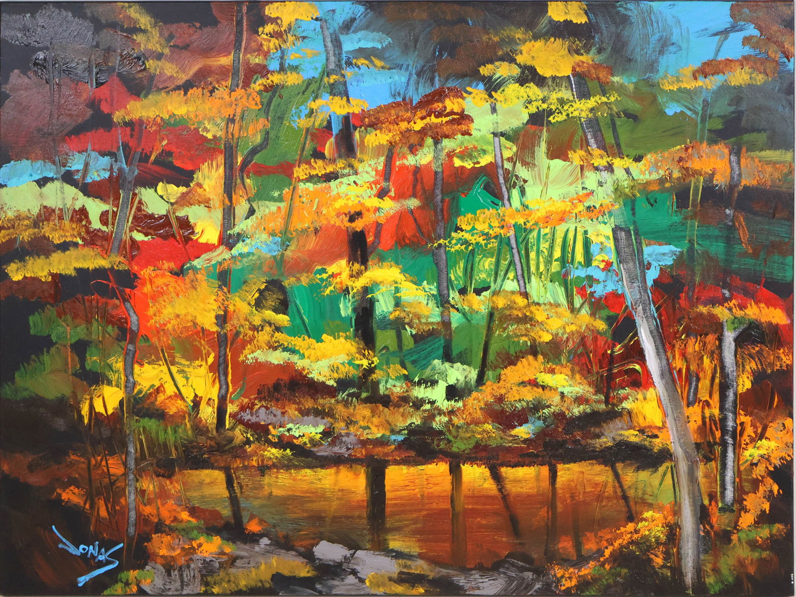 Jonas Gerard, 1941-2020, Secret Place, Mixed Media on Canvas: Jonas Gerard 1941-2020 Secret Place Mixed Media on Canvas Signed, titled, and dated 10/15/15 verso. 30 x 40 in. (76.2 x 101.6 cm.)