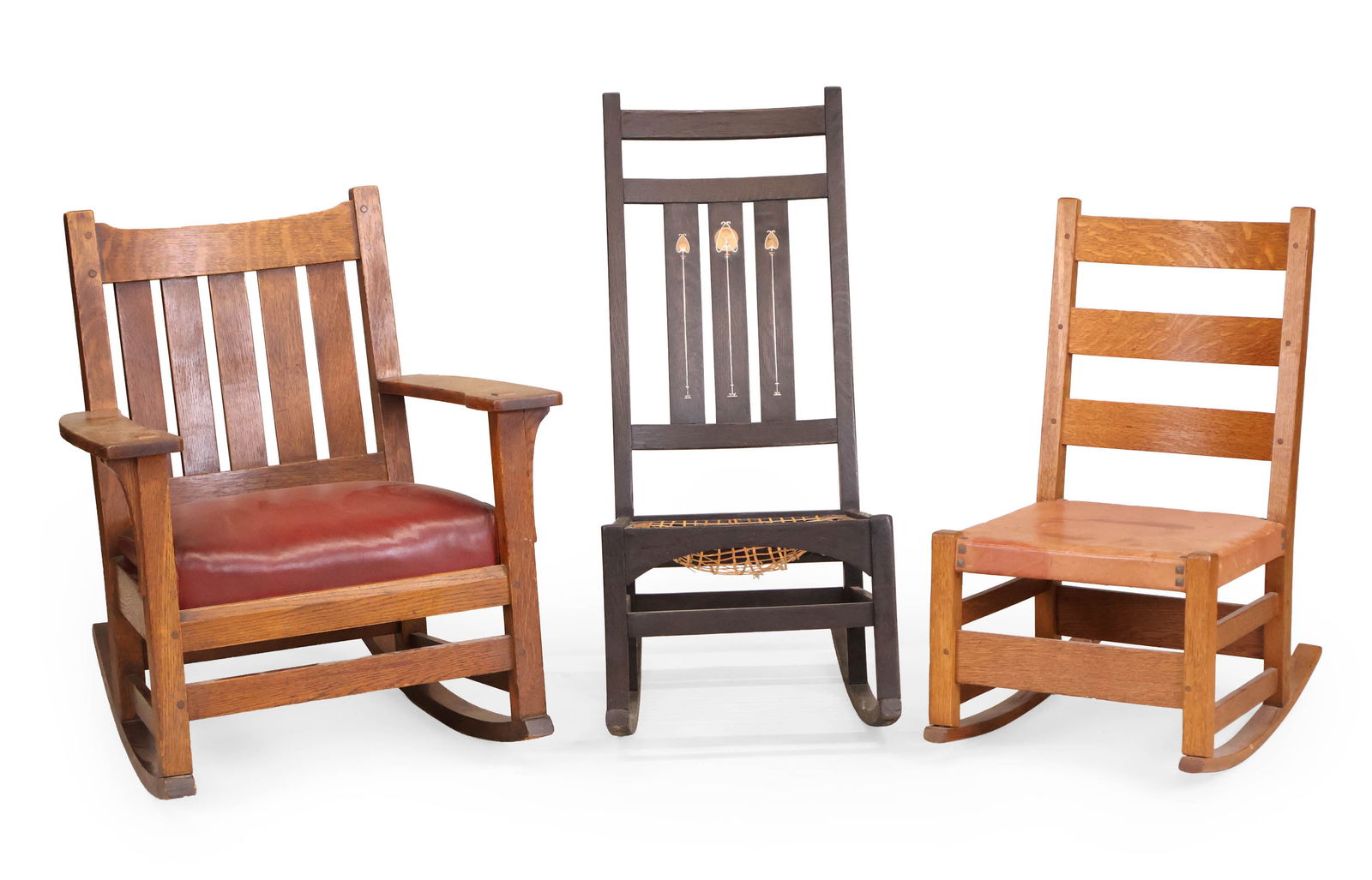 Two Stickley Oak Rocking Chairs (1 of 20)