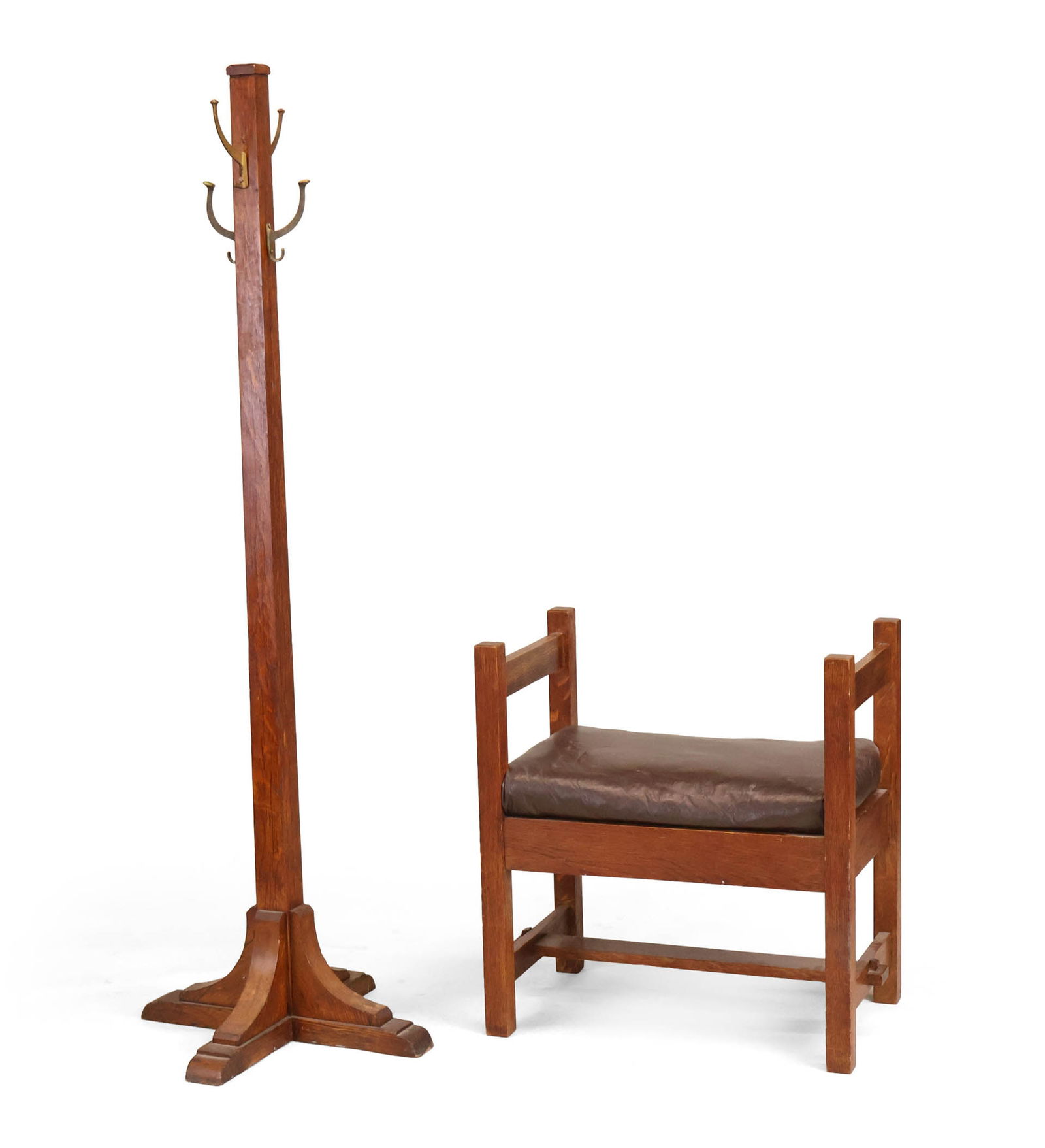 Arts and Crafts Style Coat Rack and Window Seat (1 of 13)