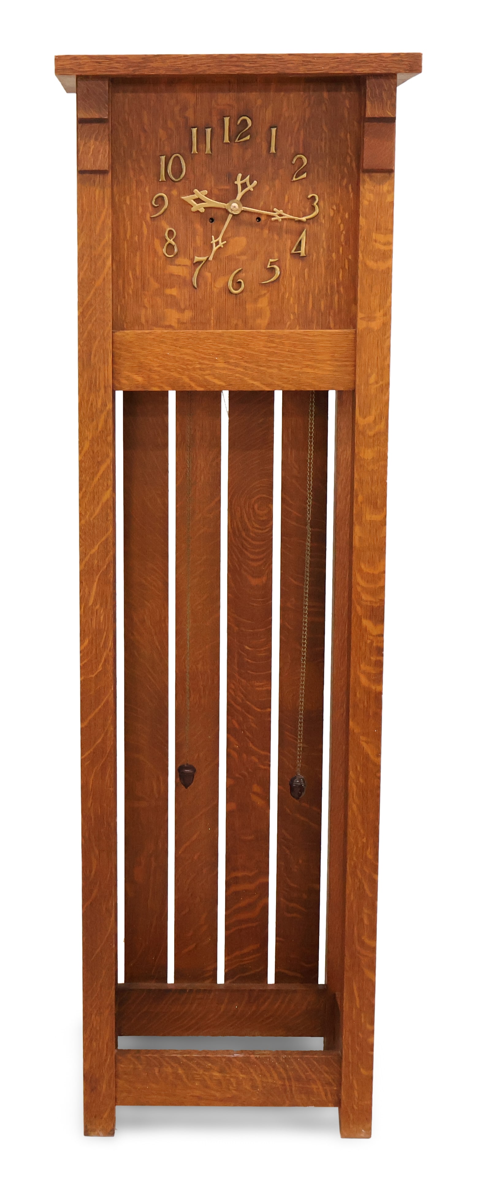 Arts & Crafts Style Oak Tall Case Clock (1 of 10)