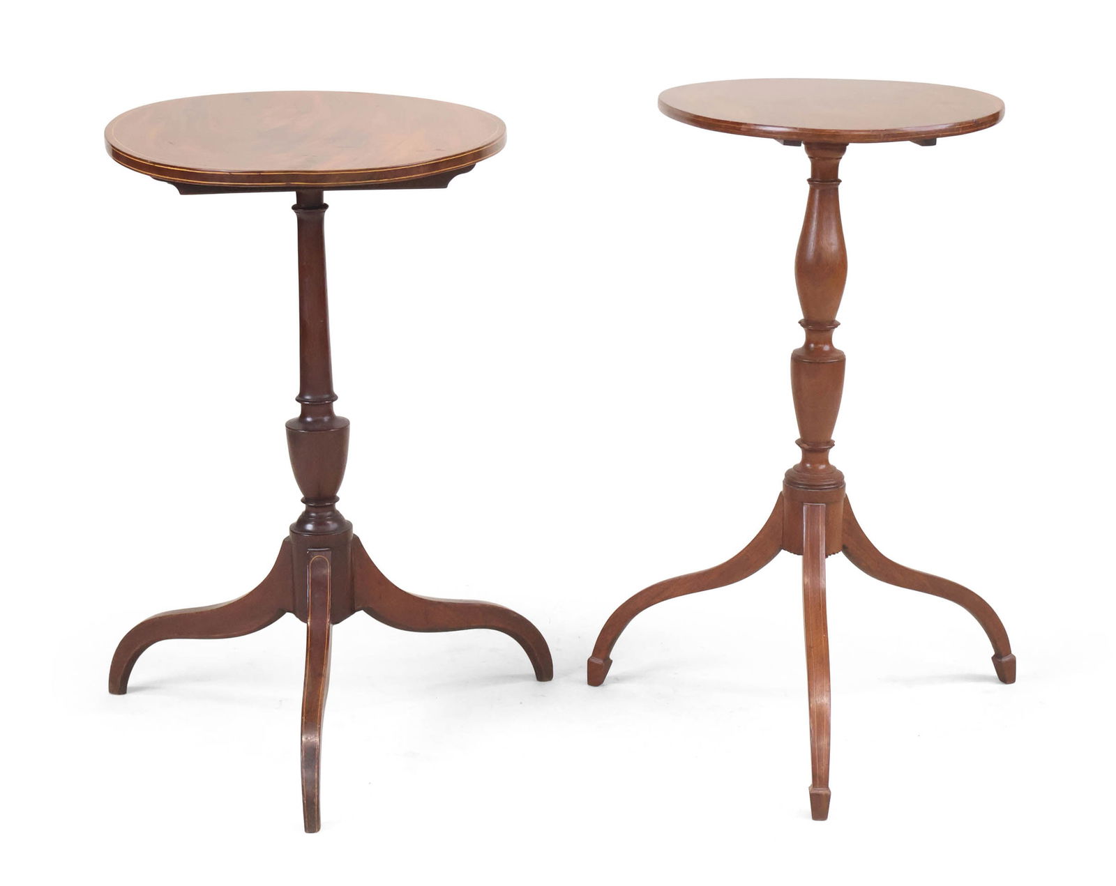 Two Similar Federal Oval Tilt-Top Candlestands (1 of 14)