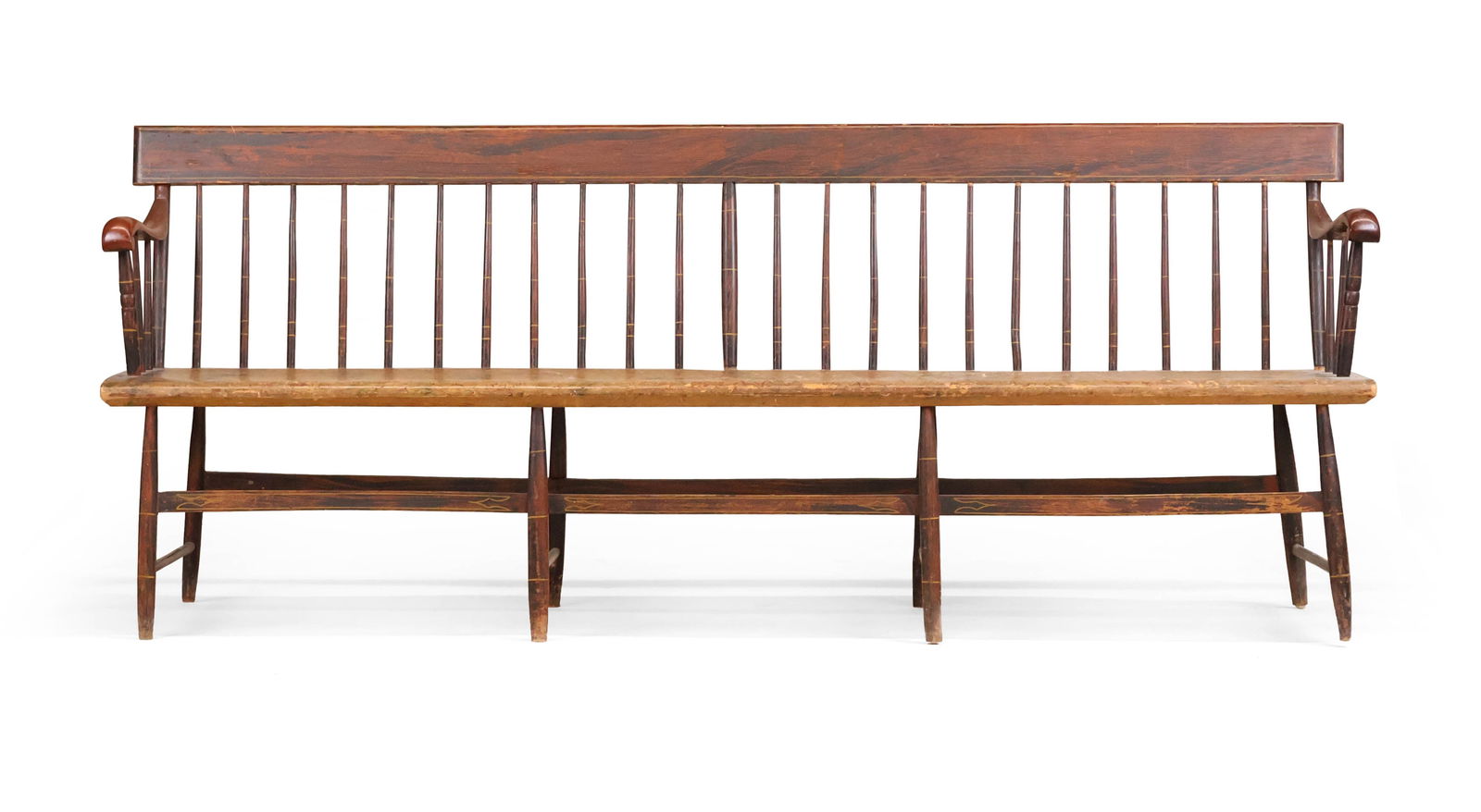 Federal Paint-Decorated Pine Settee (1 of 10)