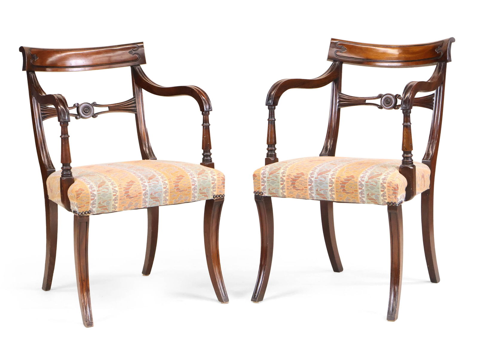 Pair of Regency Mahogany Armchairs (1 of 13)