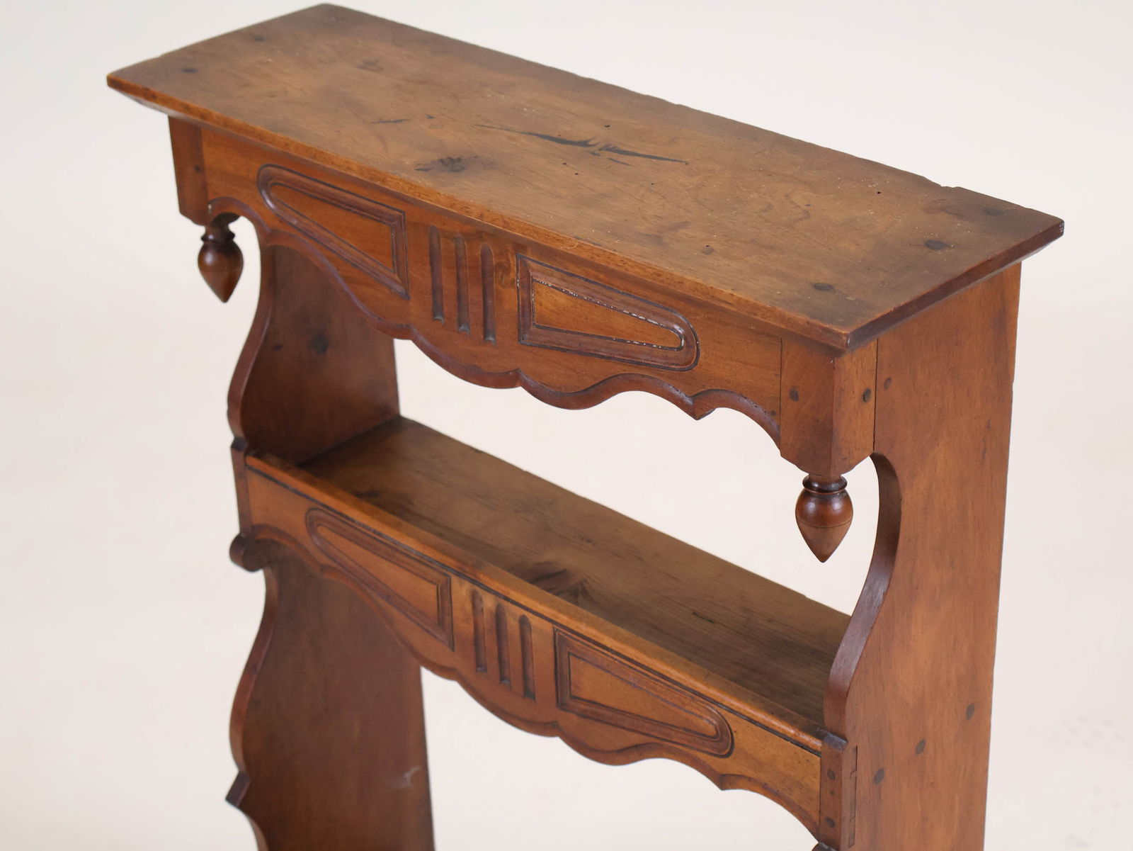 Provincial Walnut Hanging Shelf - 5