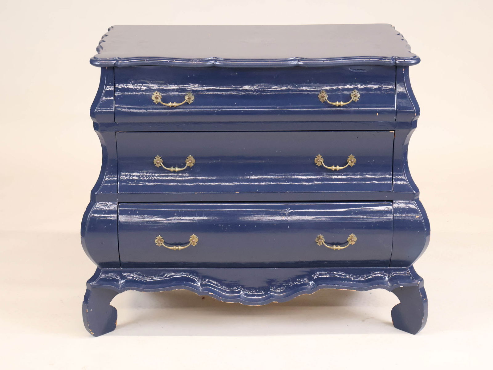 Rococo Style Blue-Lacquered Commode - 2