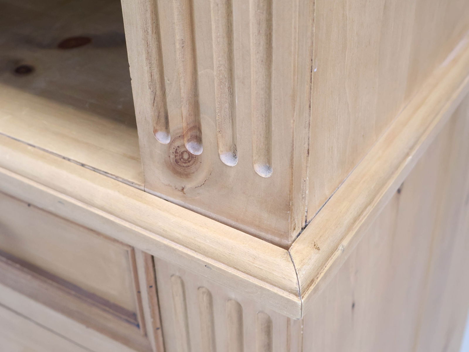 Two Part English Pine Bookcase - 12