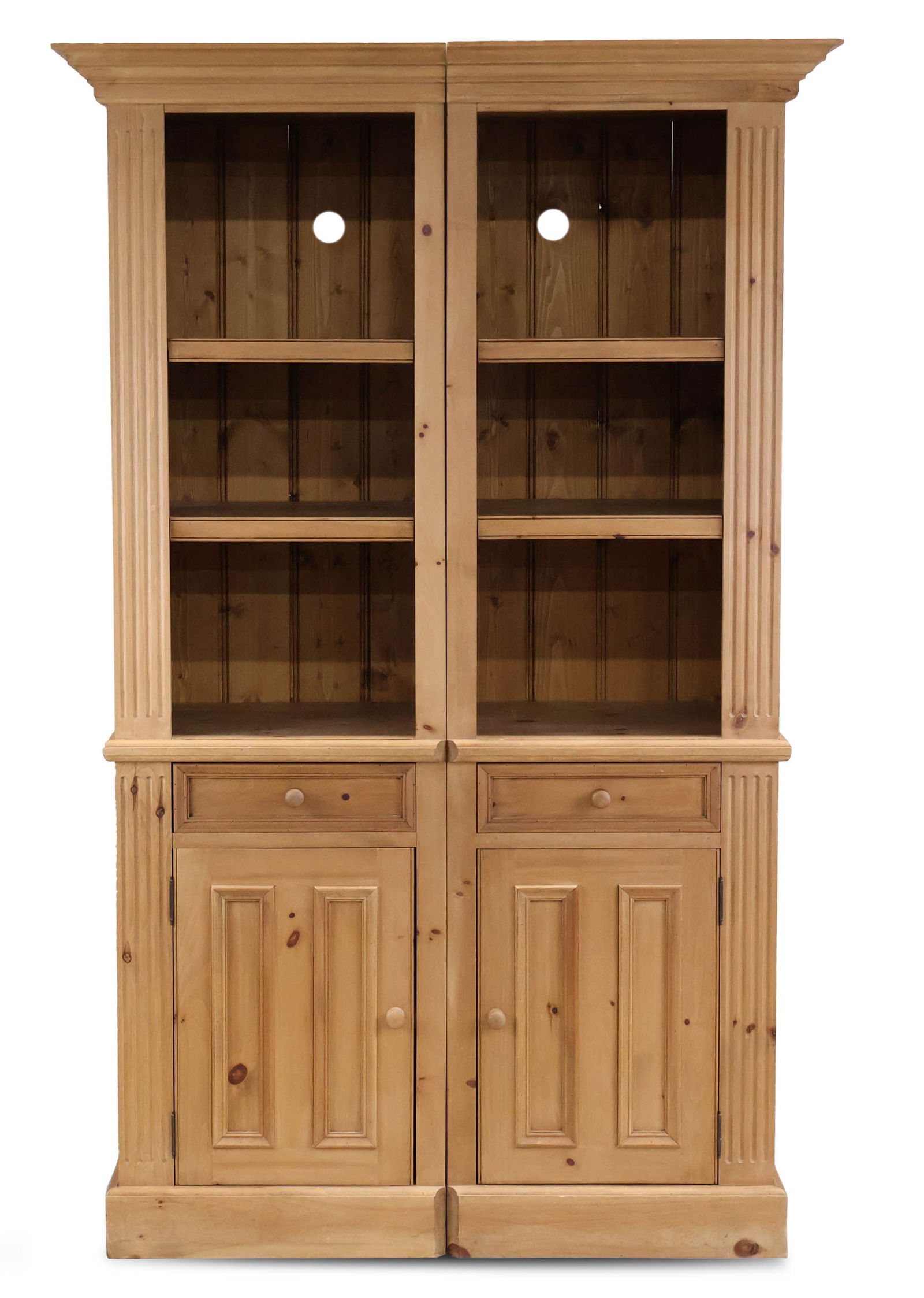 Two Part English Pine Bookcase (1 of 14)