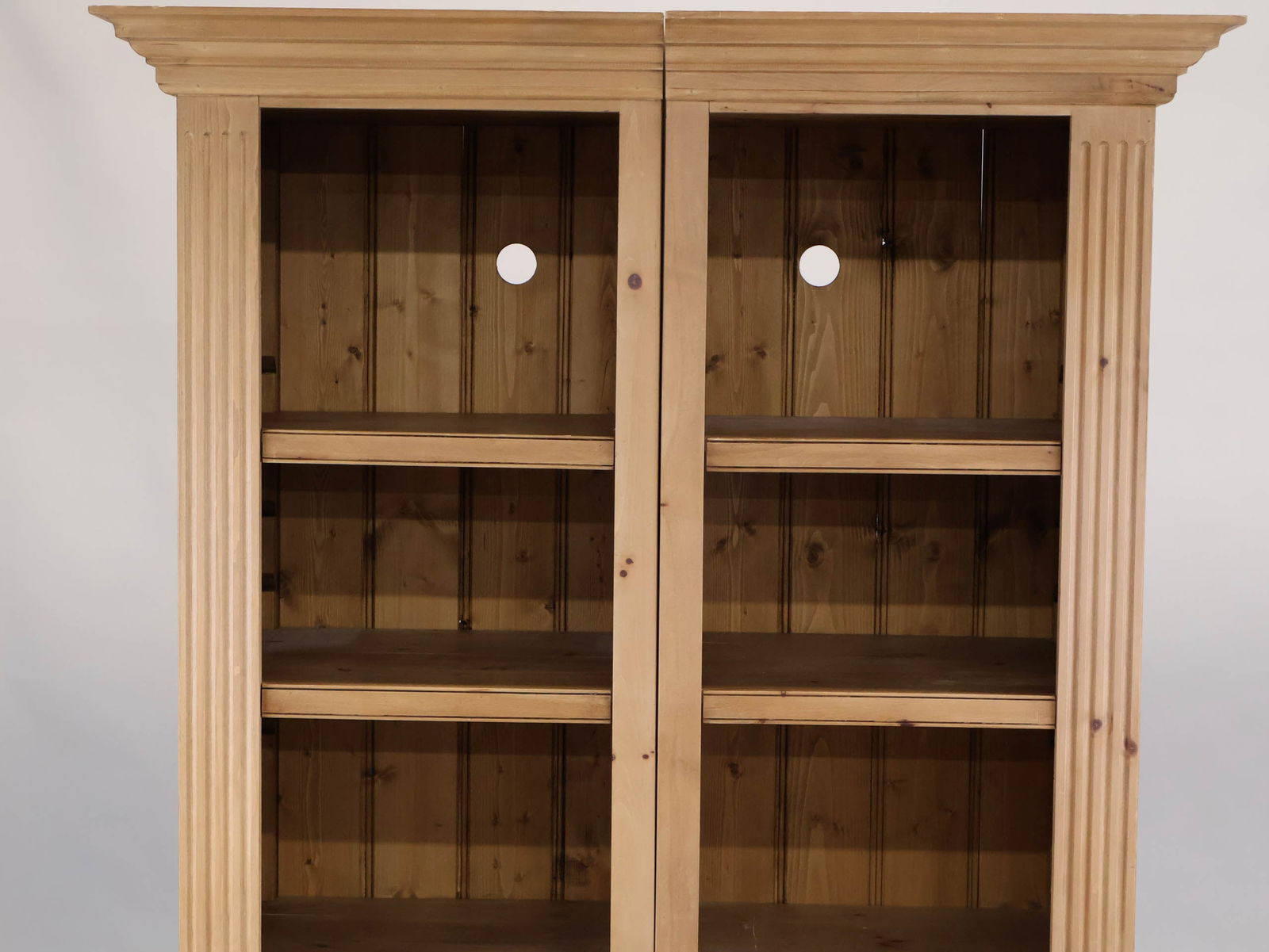 Two Part English Pine Bookcase - 5