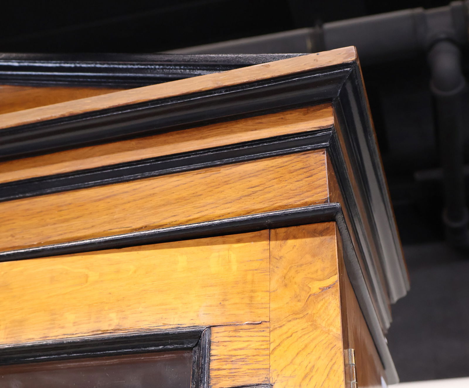 Victorian Part-Ebonized Oak Library Bookcase - 12