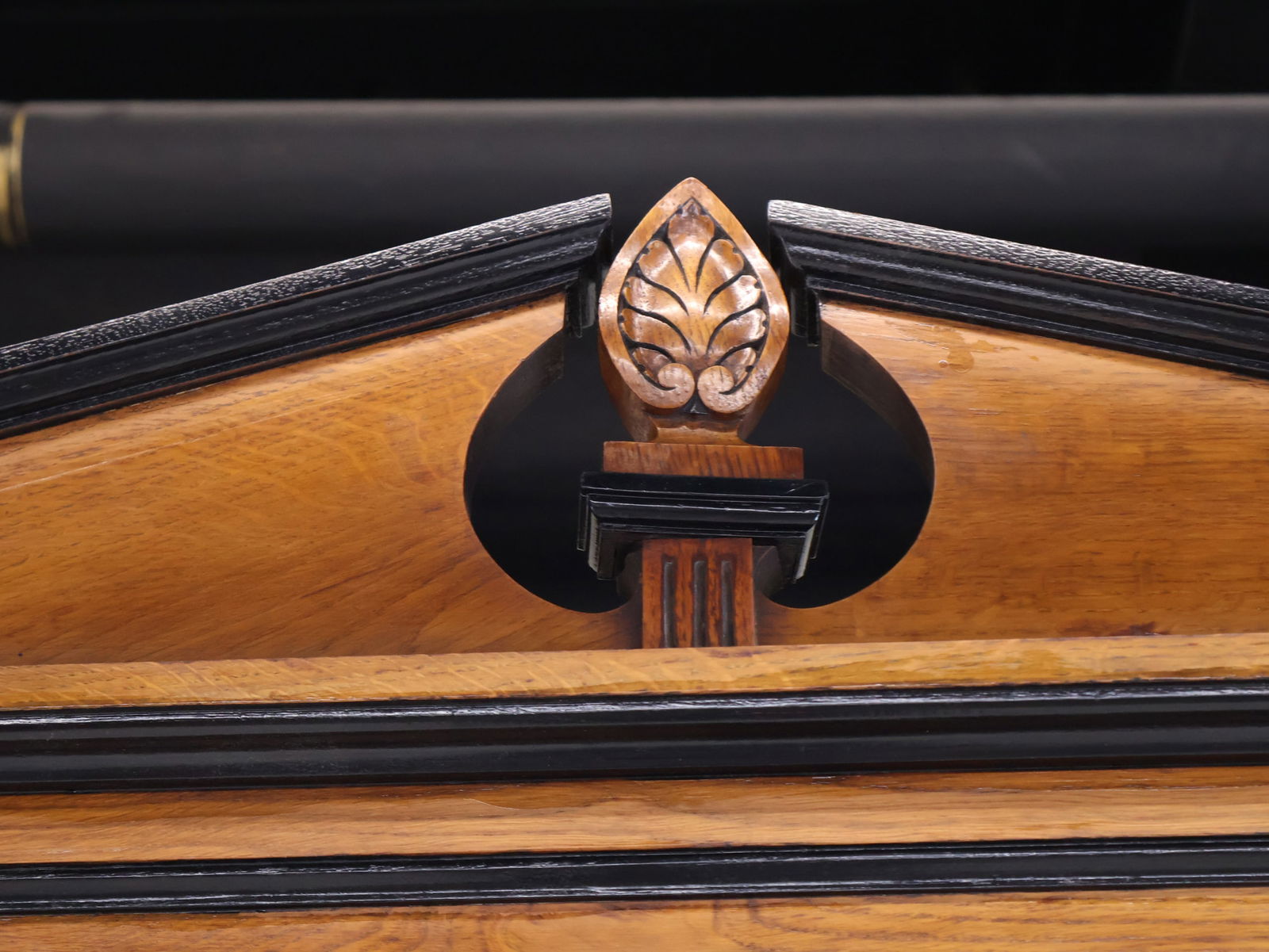 Victorian Part-Ebonized Oak Library Bookcase - 4