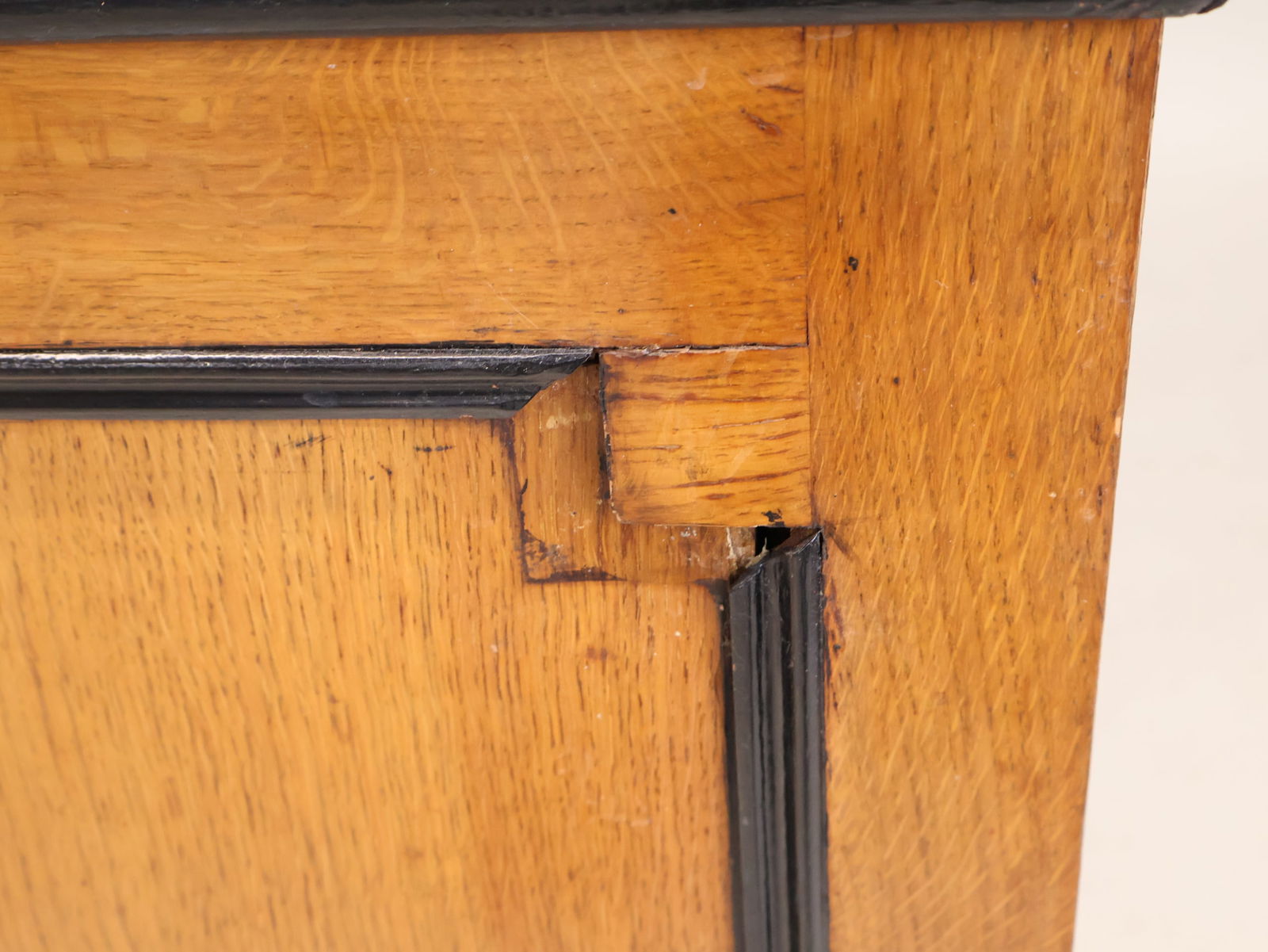 Victorian Part-Ebonized Oak Library Bookcase - 9