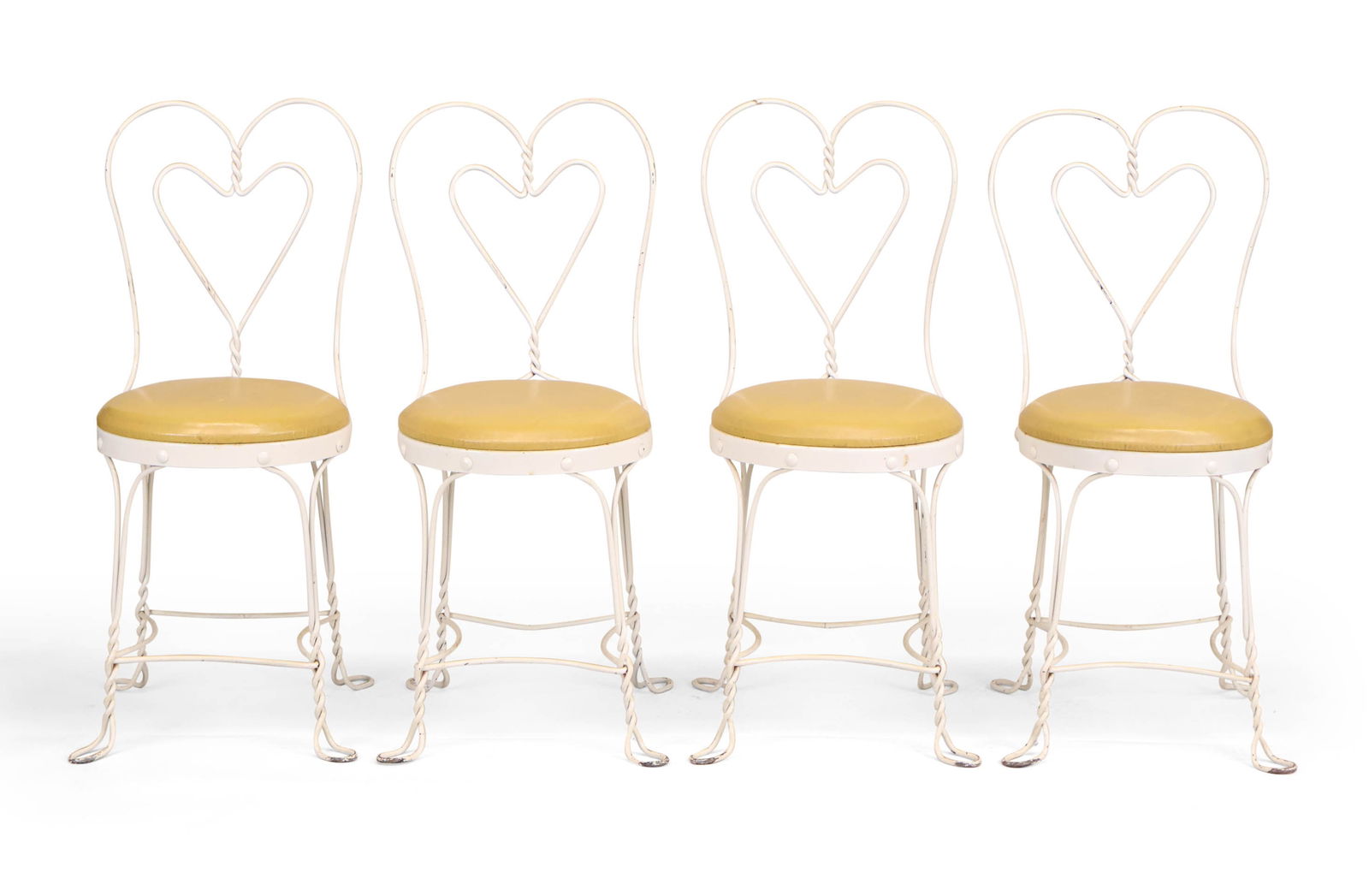 Set of Four Heart Back Ice Cream Parlor Chairs (1 of 12)
