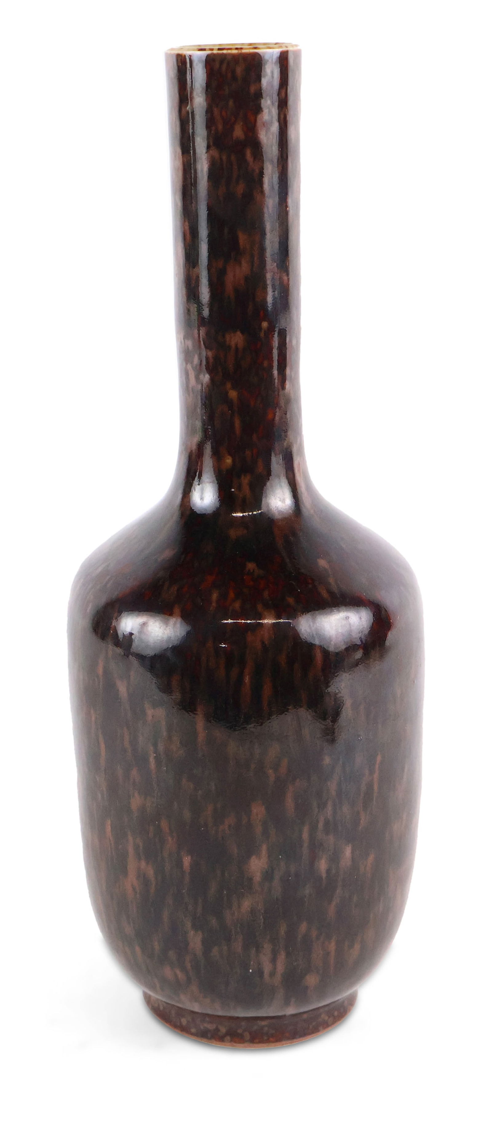 Chinese Tortoiseshell Glazed Bottle Neck Vase (1 of 7)