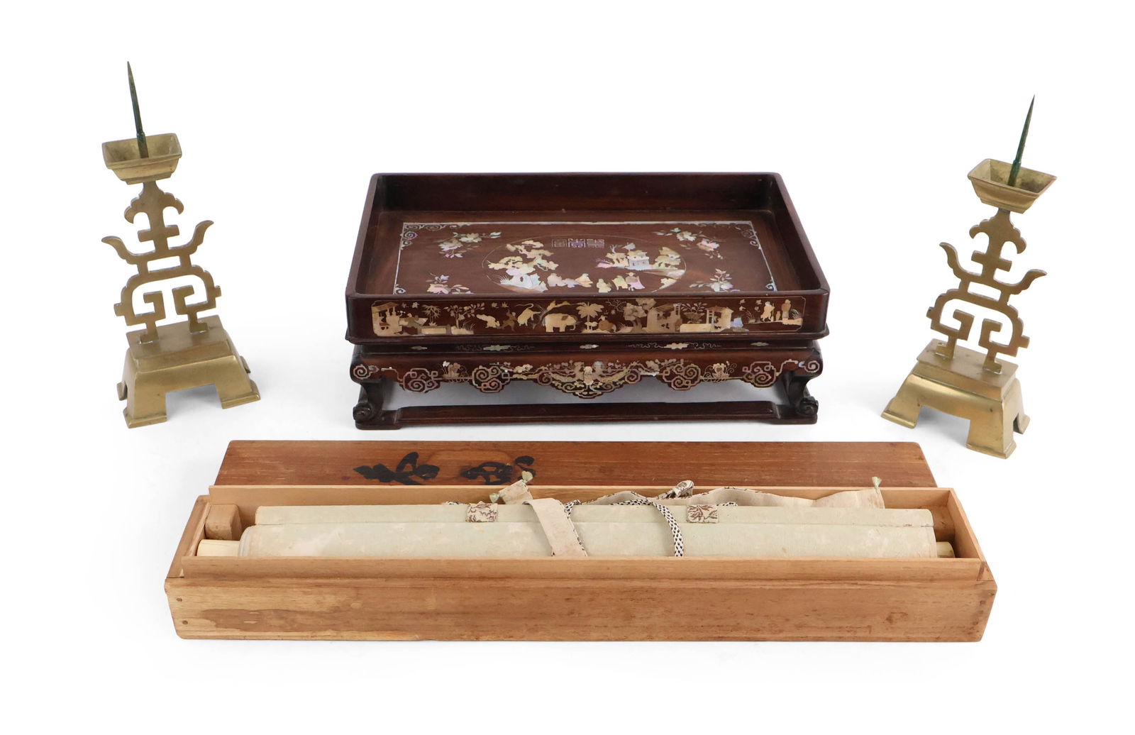 Chinese Mother-of-Pearl Inlaid Teapot Tray (1 of 20)