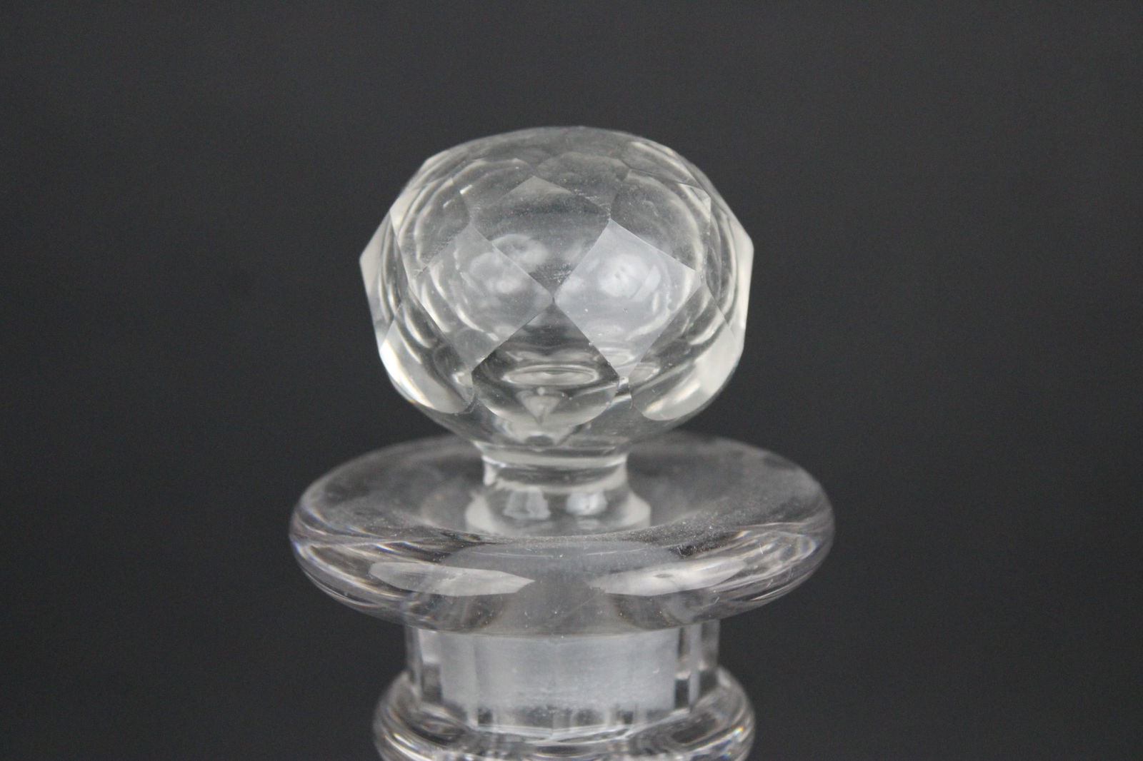 Five Colorless Glass Decanters - 2