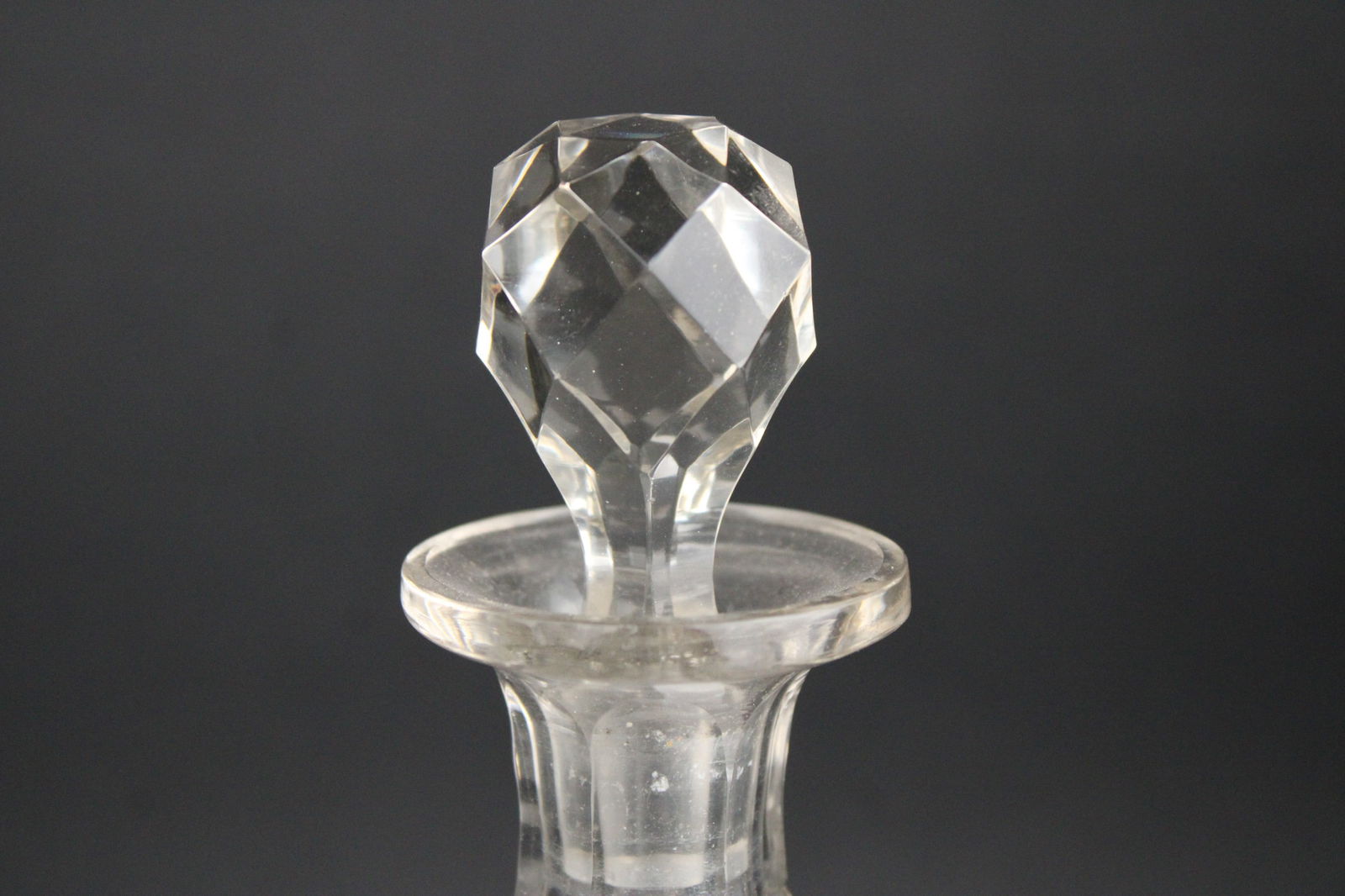 Five Colorless Glass Decanters - 5