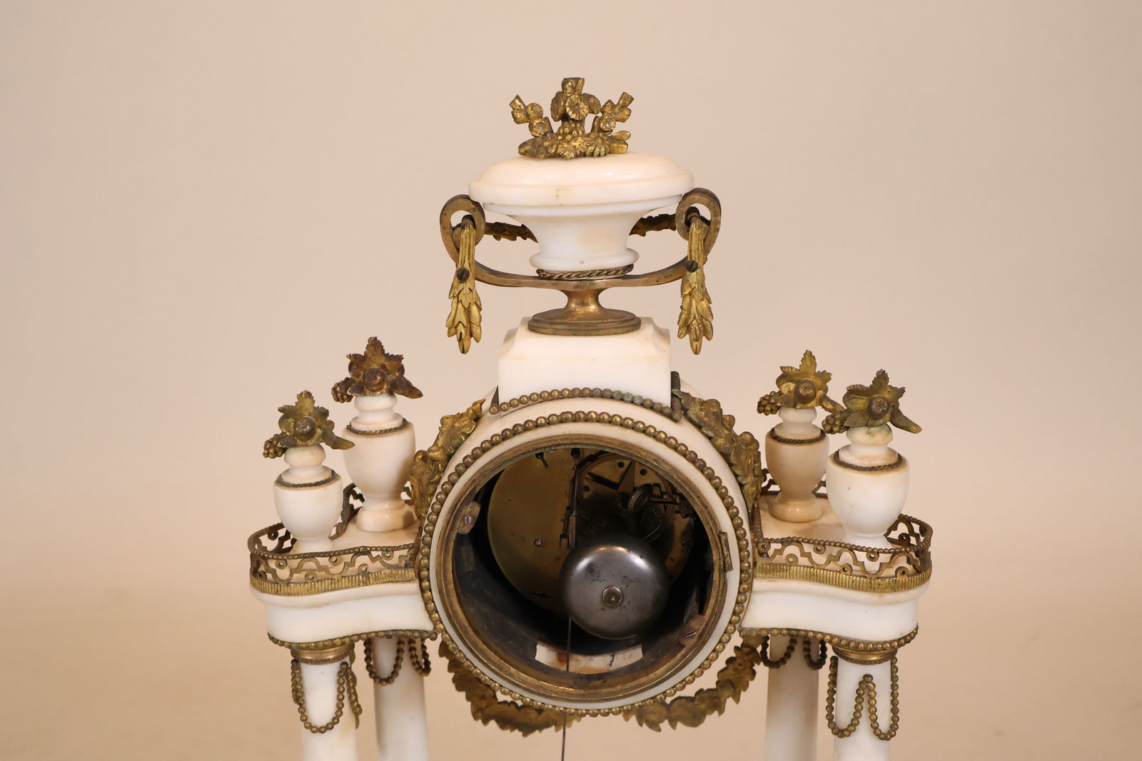 Neoclassical Ormolu-Mounted Marble Domed Mantle Clock - 12