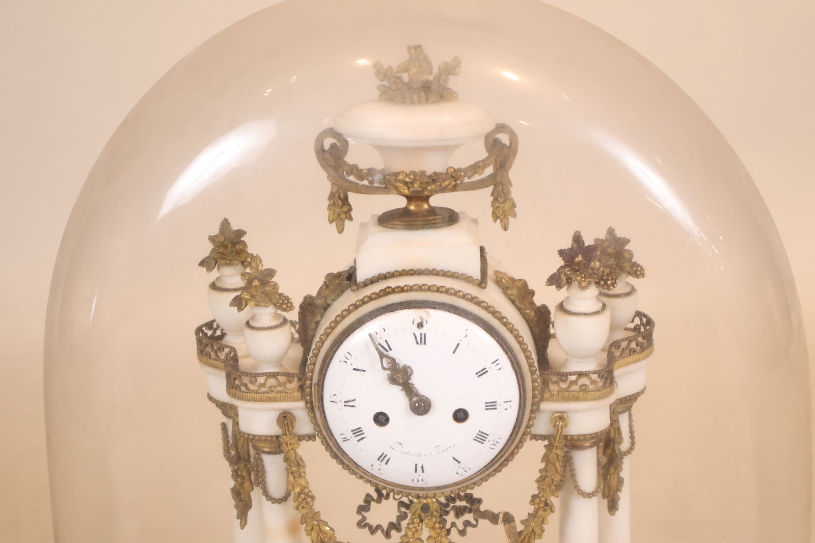 Neoclassical Ormolu-Mounted Marble Domed Mantle Clock - 3
