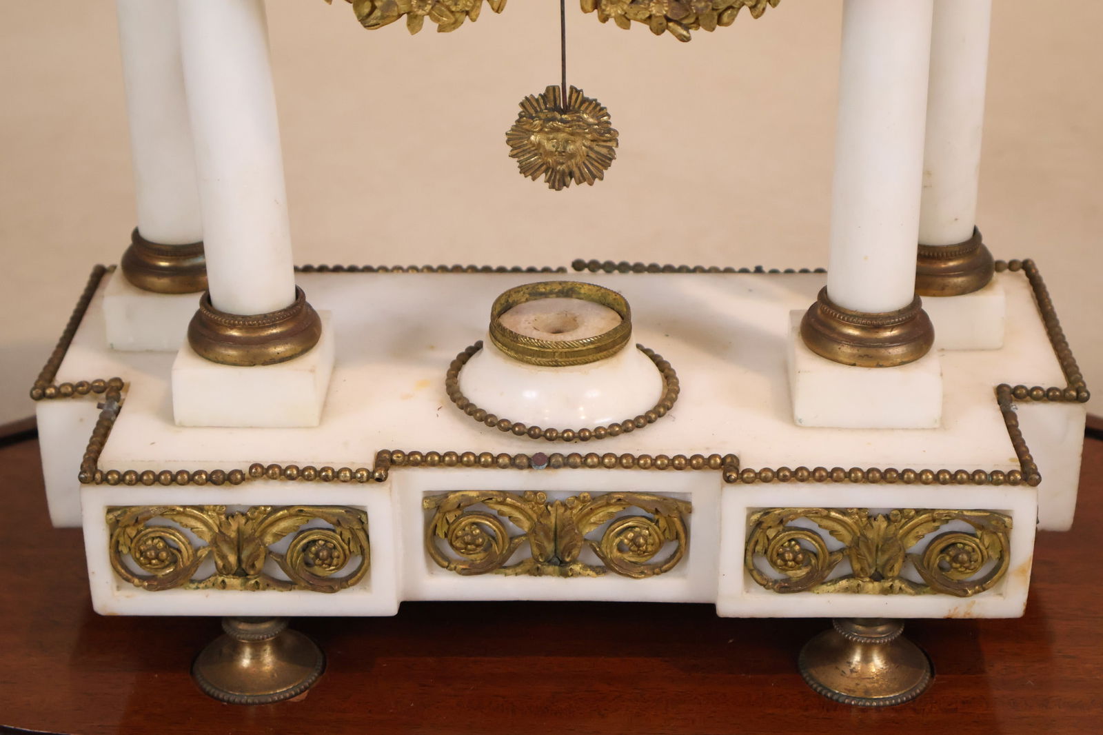 Neoclassical Ormolu-Mounted Marble Domed Mantle Clock - 9