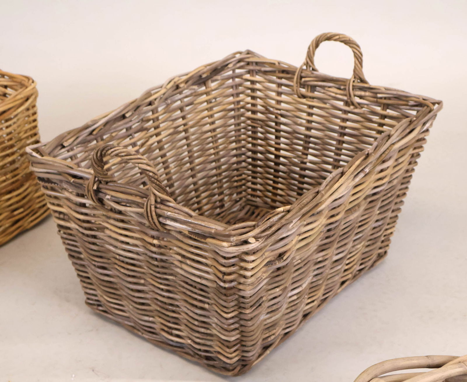 Five Modern Woven Rattan Baskets - 7