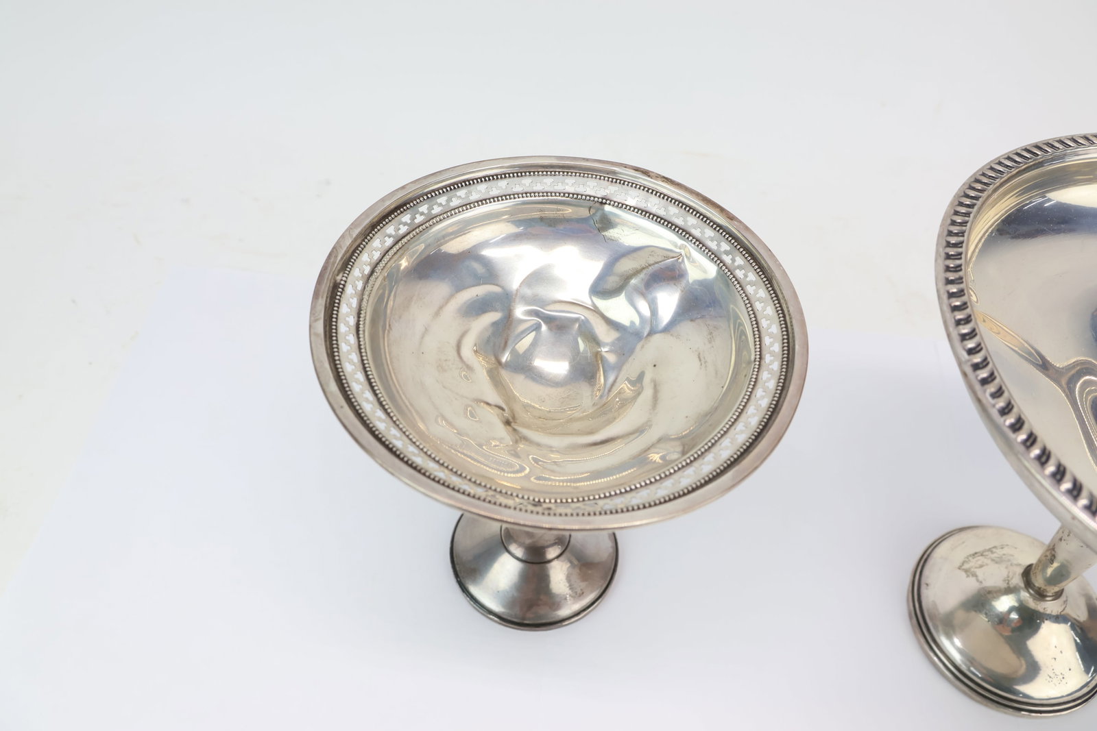 Two Sterling Silver Weighted Compotes - 3