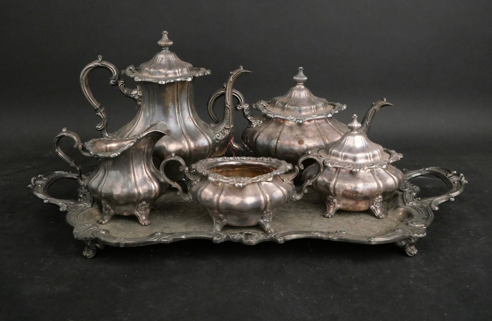 Gorham Chantilly Pattern Silver Plated Tea and Coffee Service (1 of 9)