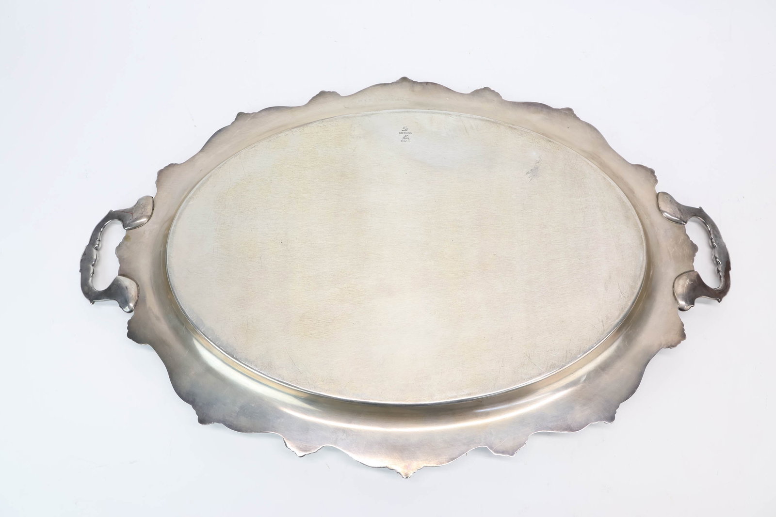 Double Handled Sterling Silver Serving Tray - 6