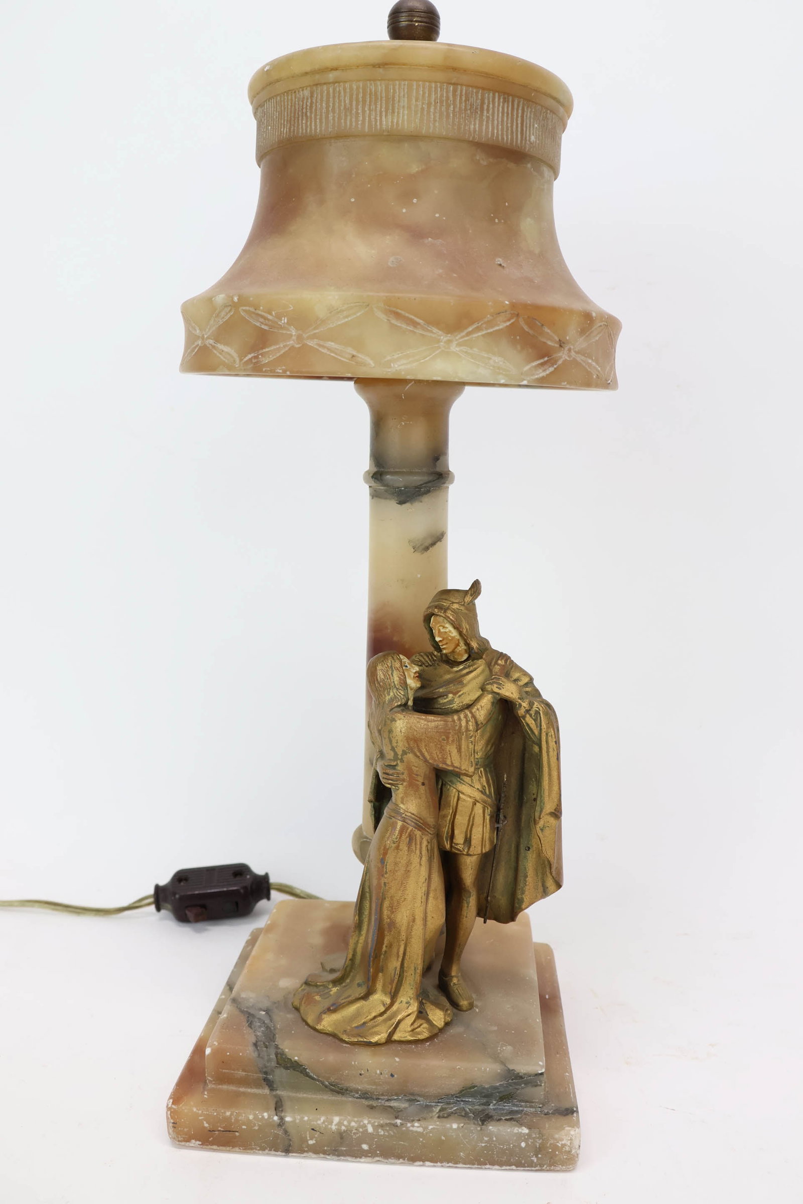Vintage Alabaster and Marble Table Lamp (1 of 11)