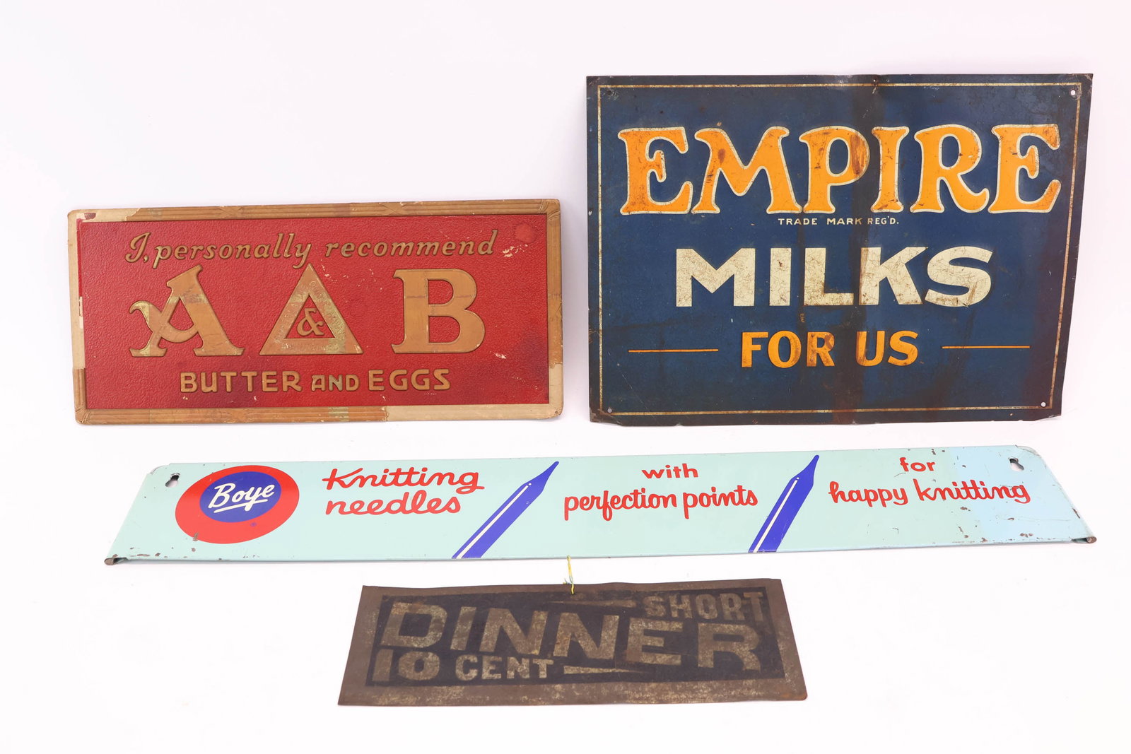 Group of Four Assorted Advertising Signs (1 of 10)