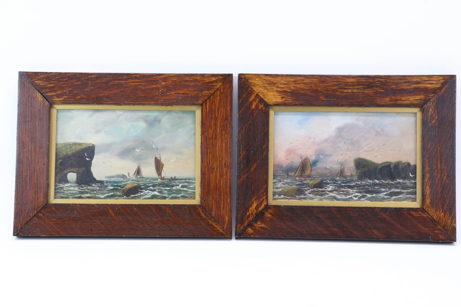 Two Similar Oil on Board Seascapes in Matching Frames (1 of 10)