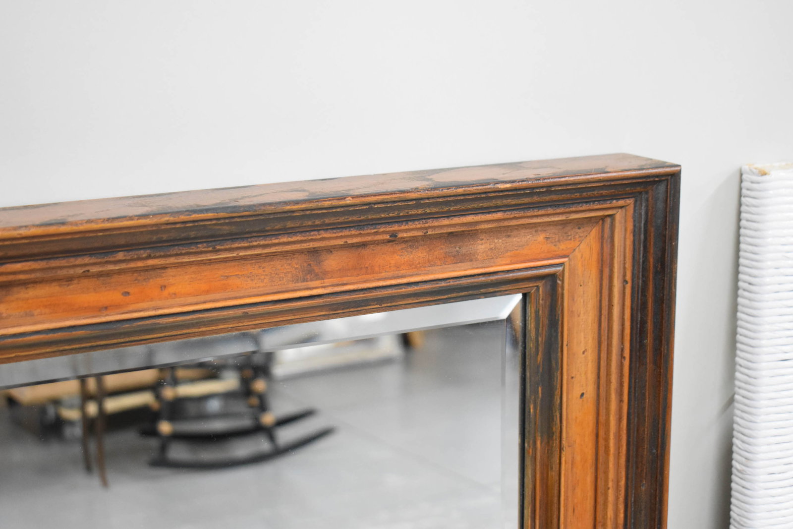 Henry Link White Wicker Mirror - 4