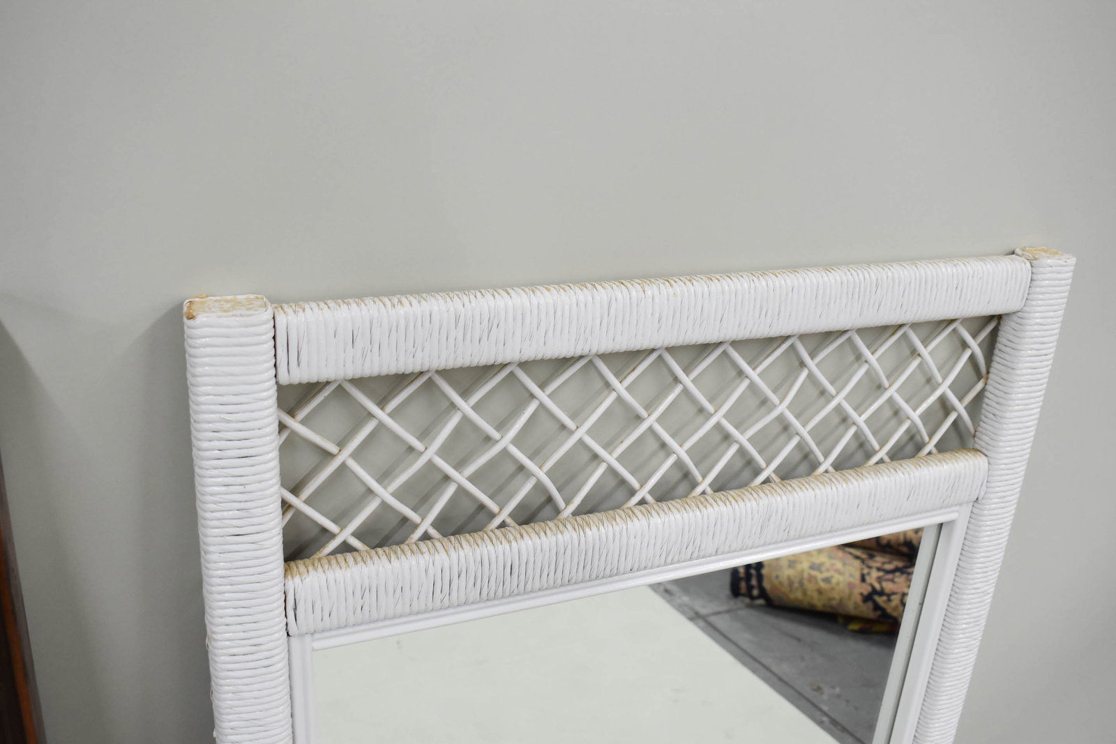 Henry Link White Wicker Mirror - 5