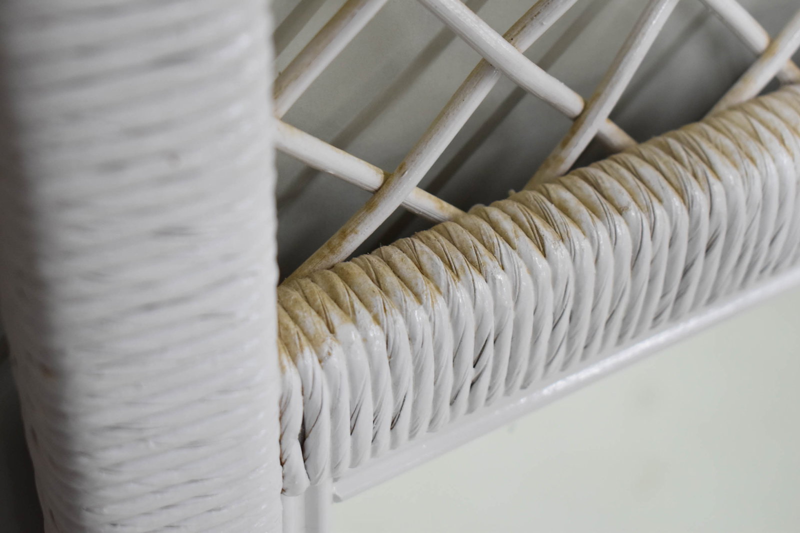 Henry Link White Wicker Mirror - 7