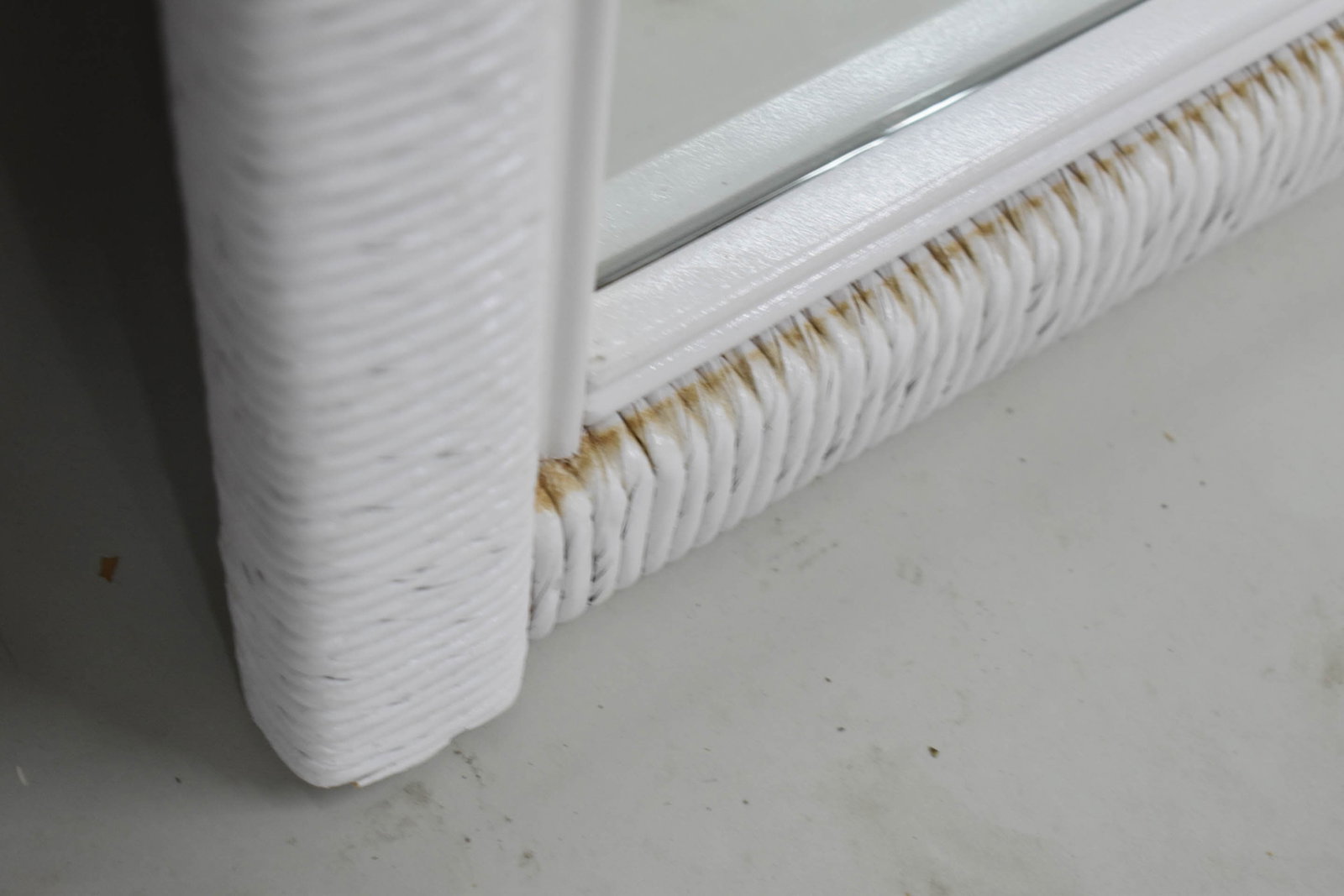 Henry Link White Wicker Mirror - 8