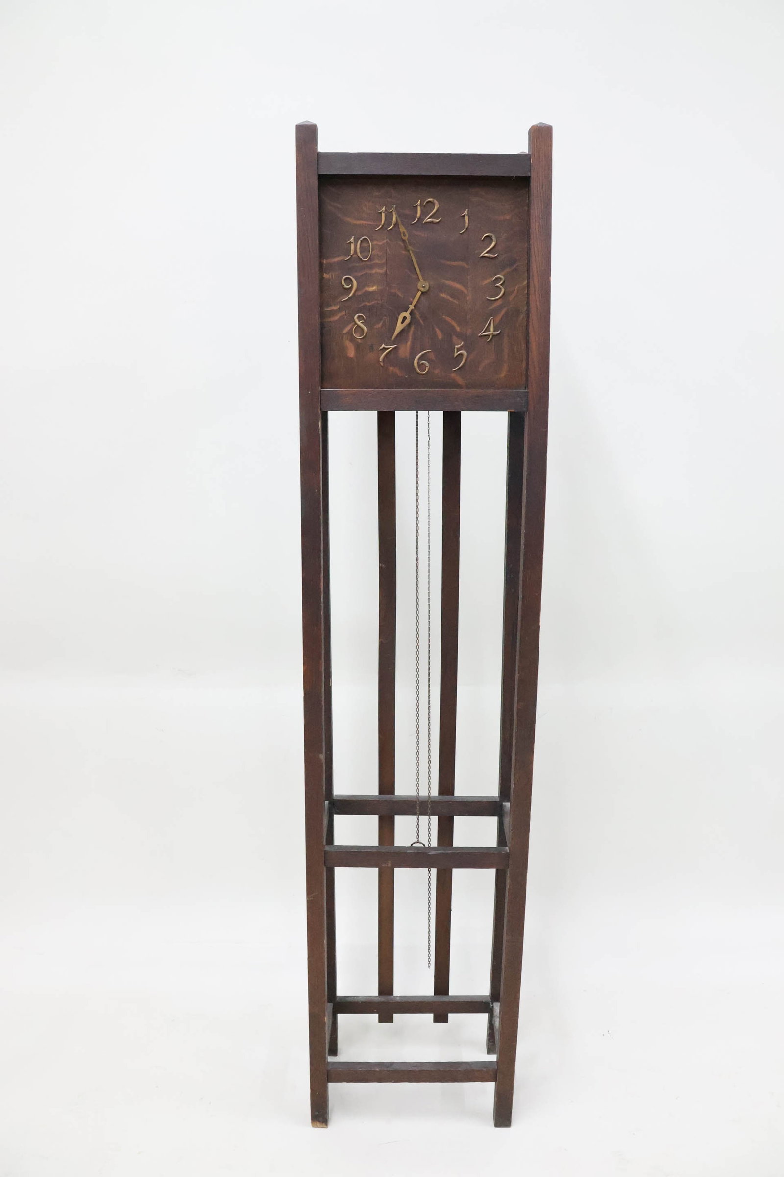 Mission Style Oak Tall Case Clock (1 of 7)