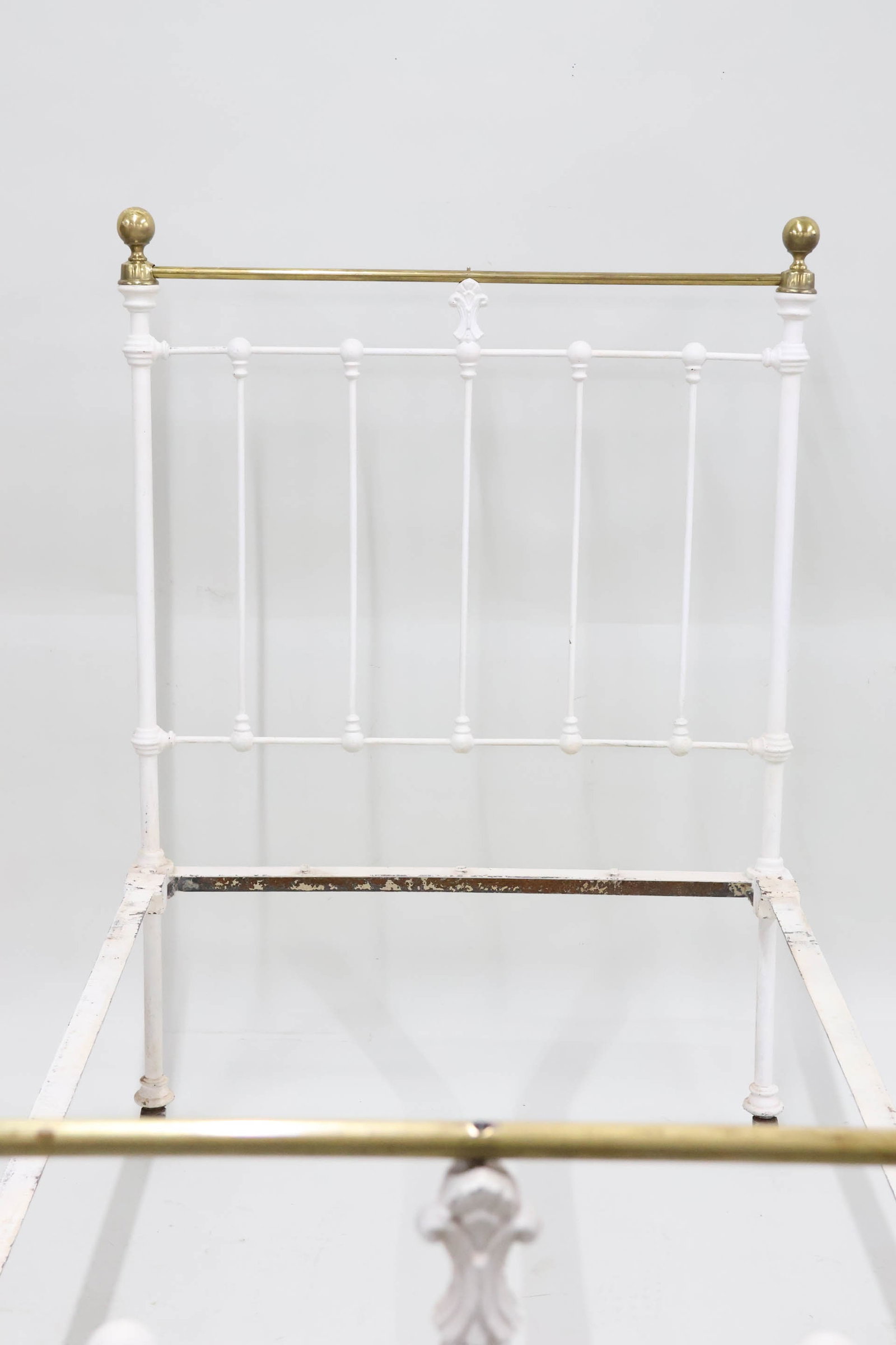 Antique Brass and Iron Twin Size Bed (1 of 7)