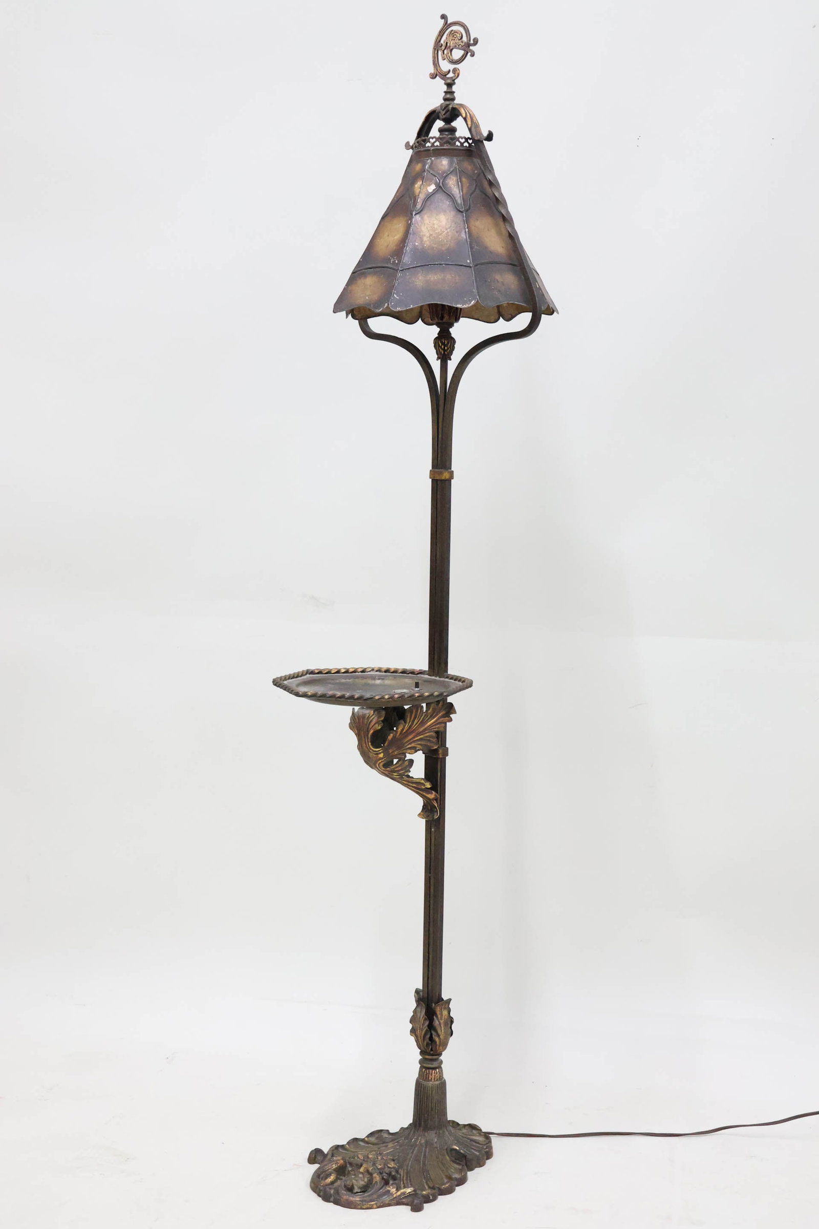 Vintage Art Deco Style Patinated Metal Floor Lamp (1 of 10)