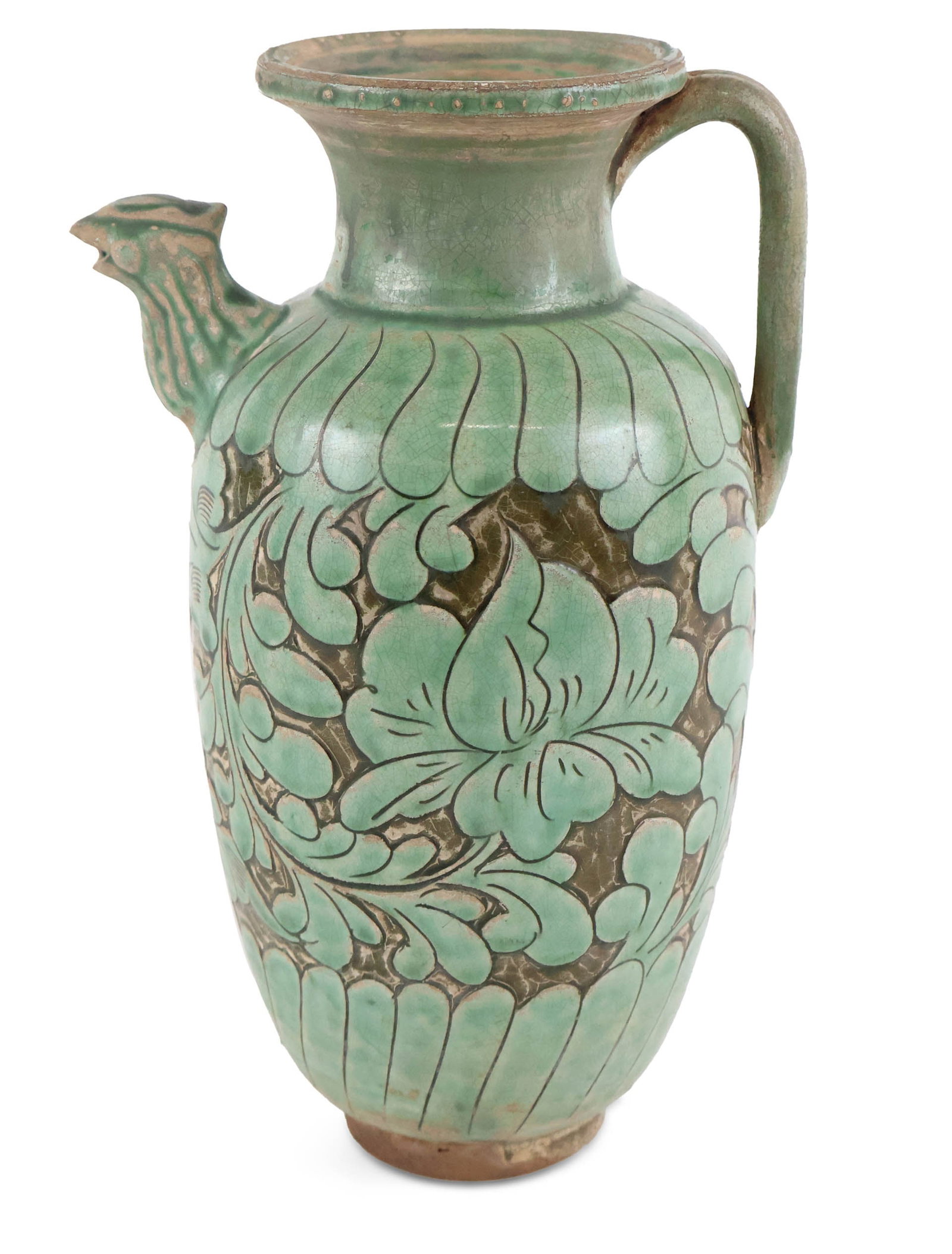 Chinese Cizhou Style Celadon Porcelain Ewer (1 of 9)