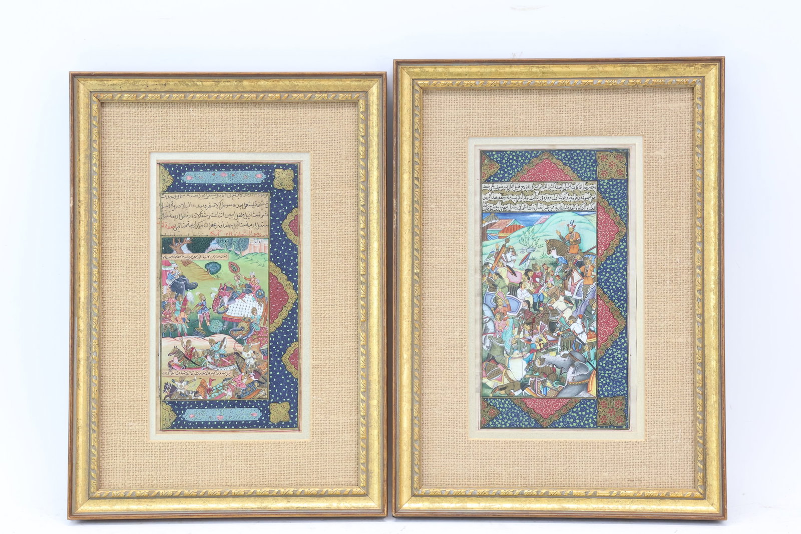 Two Indian Mughal Miniature Paintings from Akbar-nama (1 of 6)